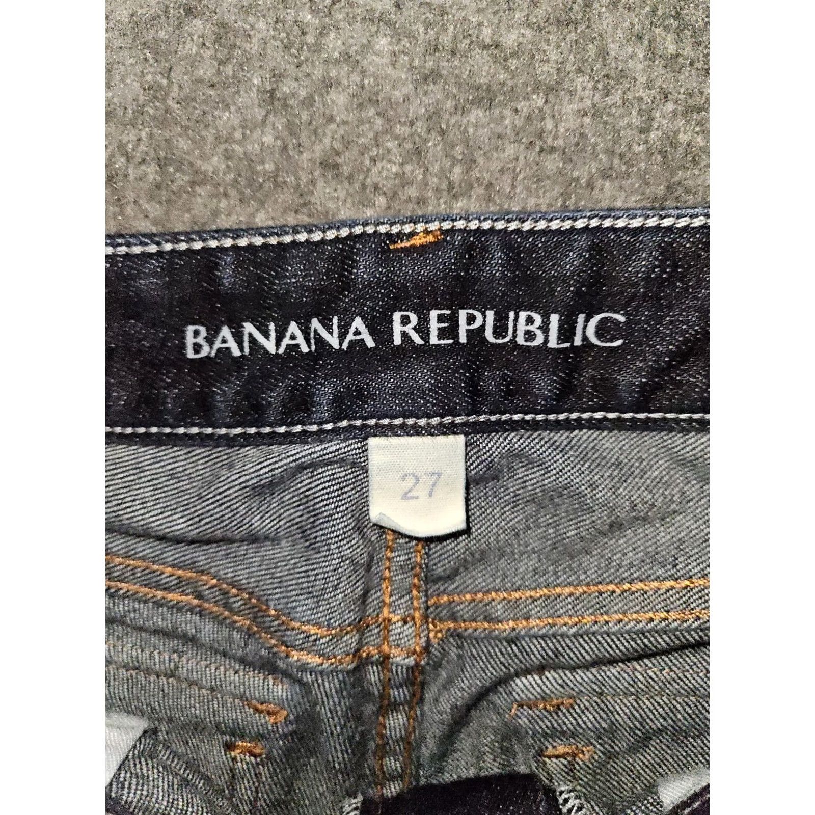 Banana Republic Banana Republic Bootcut Jeans Women's 27 Low Rise Blue Stretch Denim Pockets Flap Baggy? Size 27" / US 4 / IT 40 - 2 Thumbnail