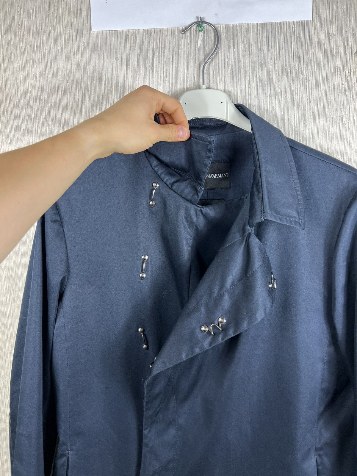 Emporio Armani Emporio Armani BlueLine asymmetrical cut jacket clips blazer Size US M / EU 48-50 / 2 - 12 Thumbnail