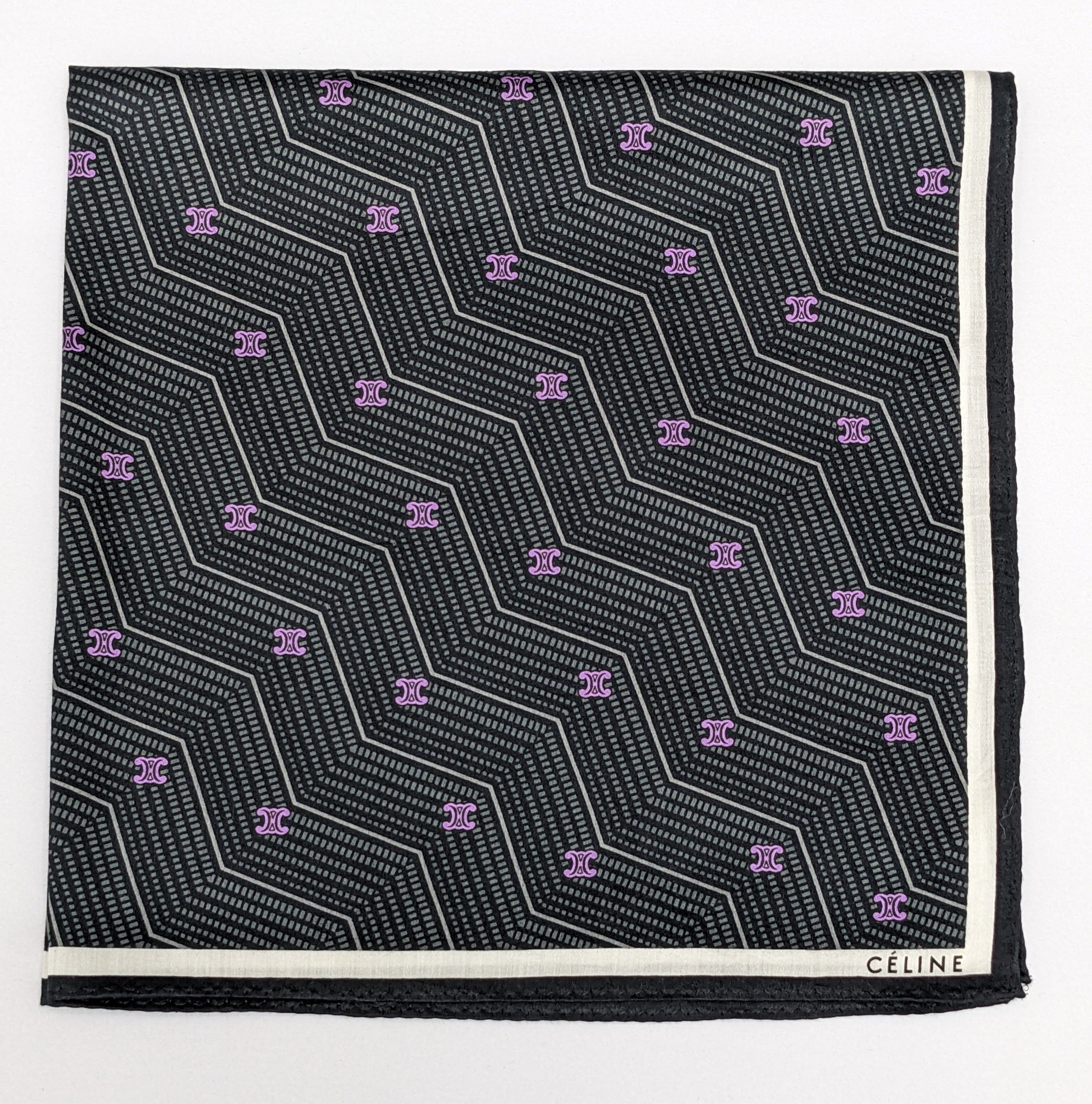 Celine CELINE Handkerchief Pocket Square Macadam Blazon Logo Size ONE SIZE - 1 Thumbnail
