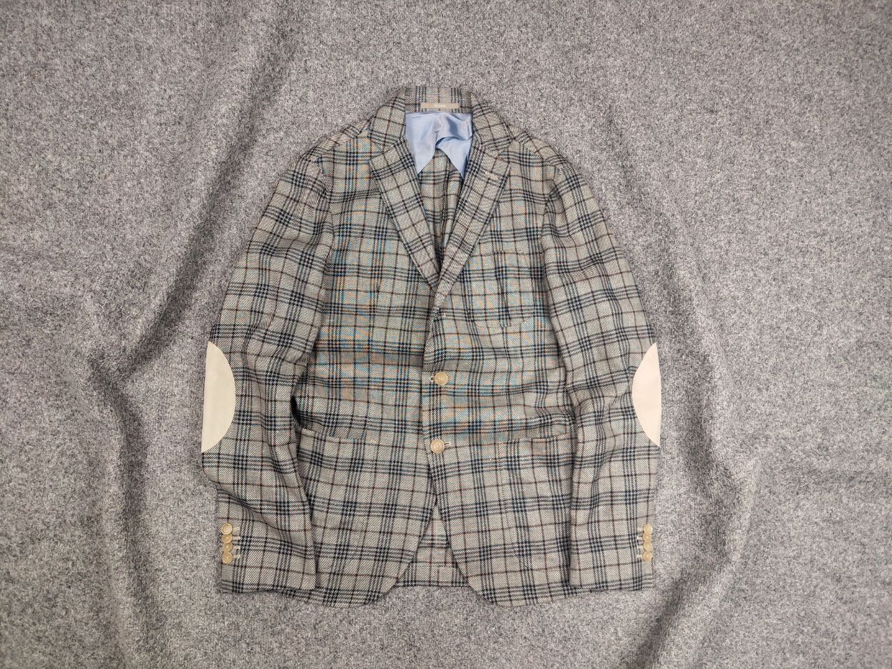 Paoloni Paoloni Italy Design classic light checked Blazer jacket Size US M / EU 48-50 / 2 - 1 Thumbnail