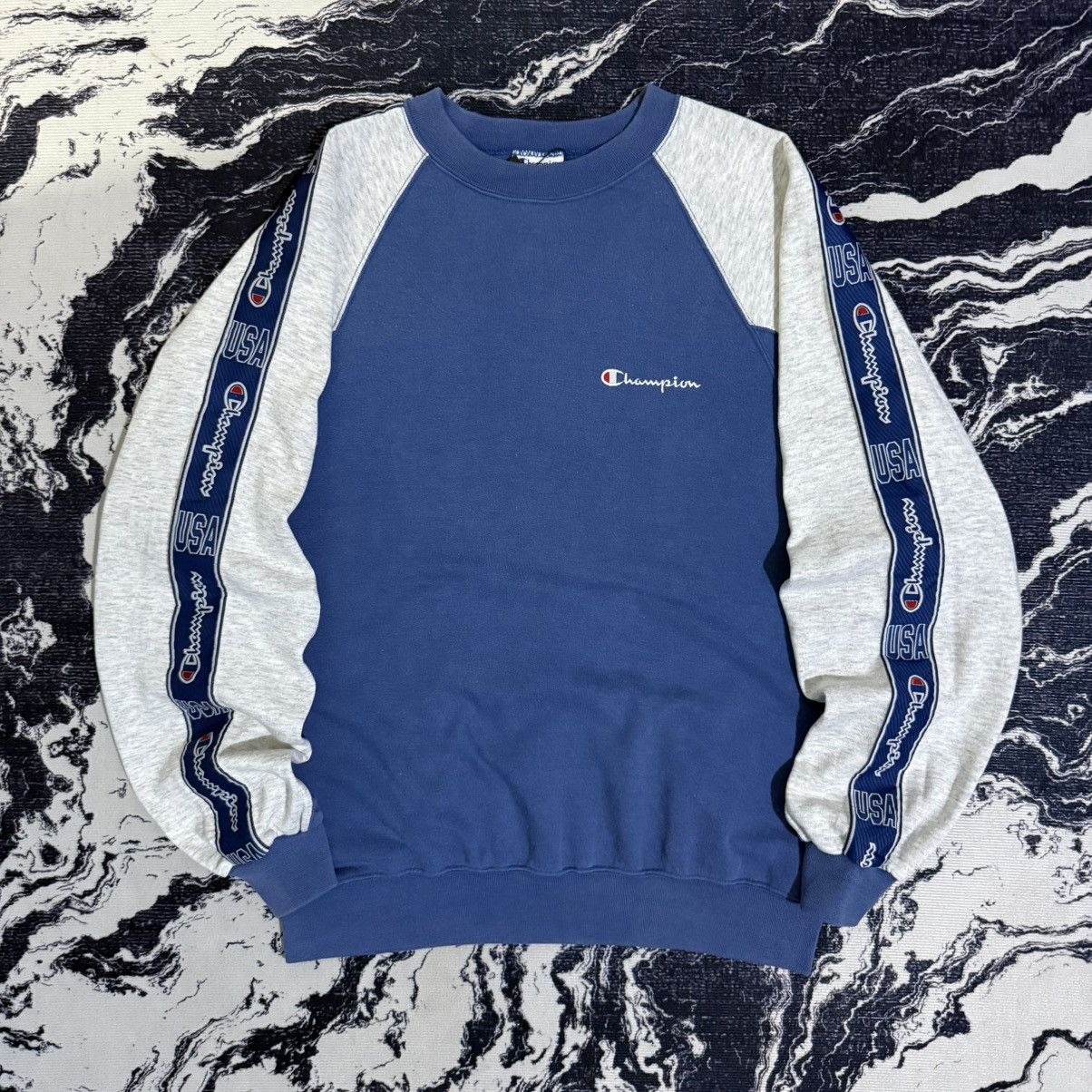 Vintage Vintage champion usa taped sweatshirt Size US M / EU 48-50 / 2 - 1 Thumbnail