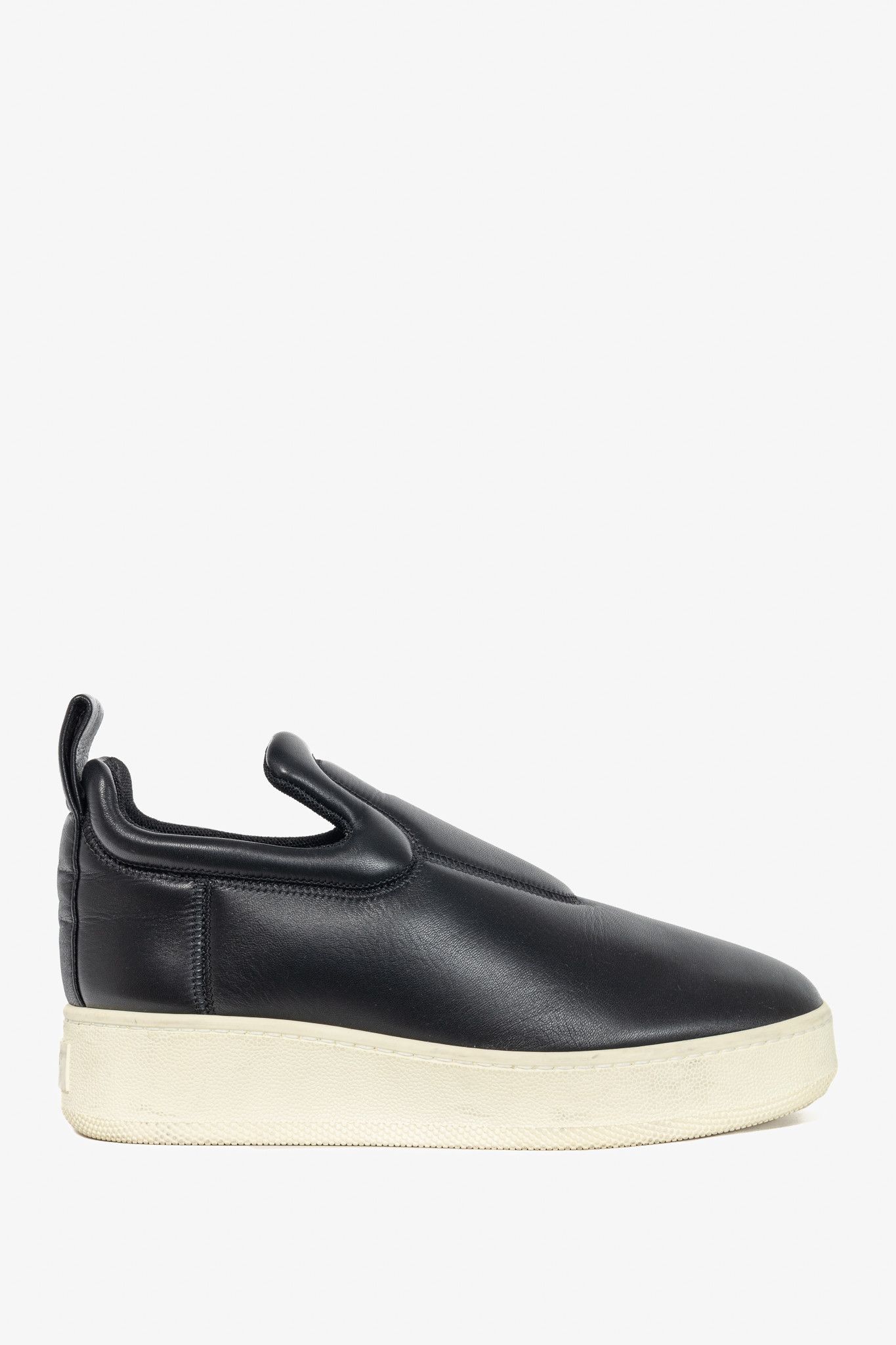 Celine Celine AW15 Black Padded-Leather Slip-On Platform Sneakers Size US 5.5 / IT 35.5 - 1 Thumbnail