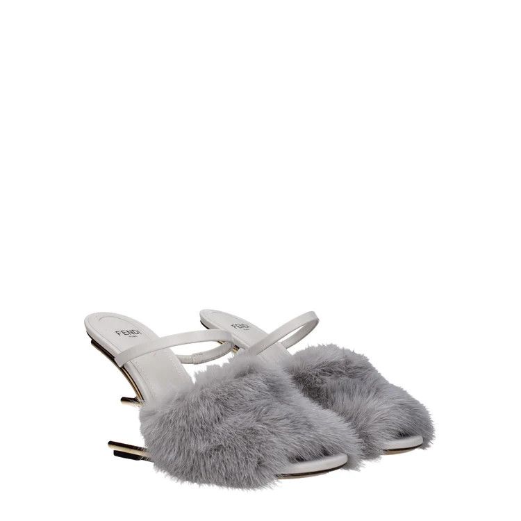 Fendi ob1o1e1124 Mink Sandals in Grey Size US 8 / IT 38 - 2 Thumbnail
