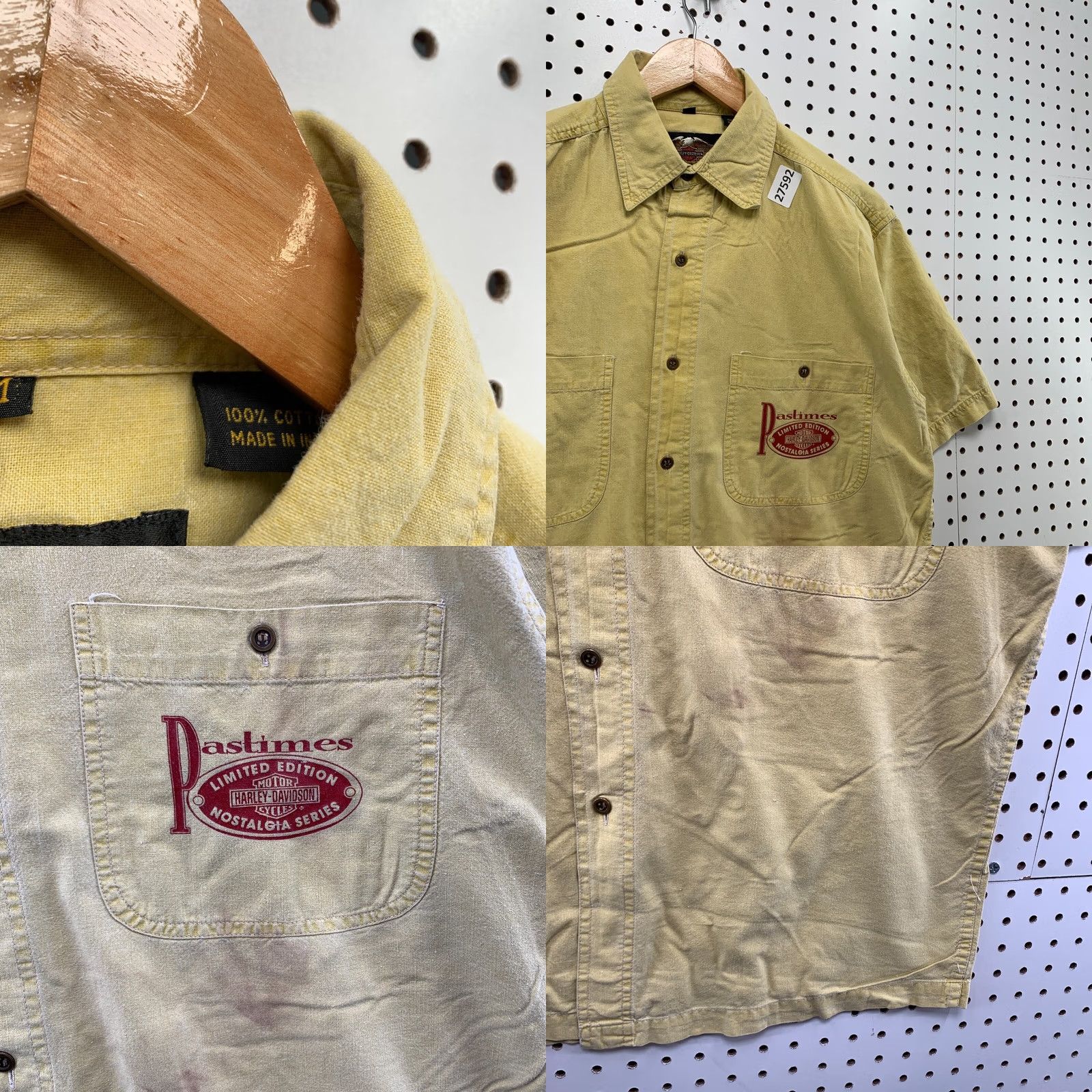 Harley Davidson Harley Davidson Yellow Shirt Limited Edition Nostalgia Series Mens Medium Button-Up Size US M / EU 48-50 / 2 - 9 Thumbnail