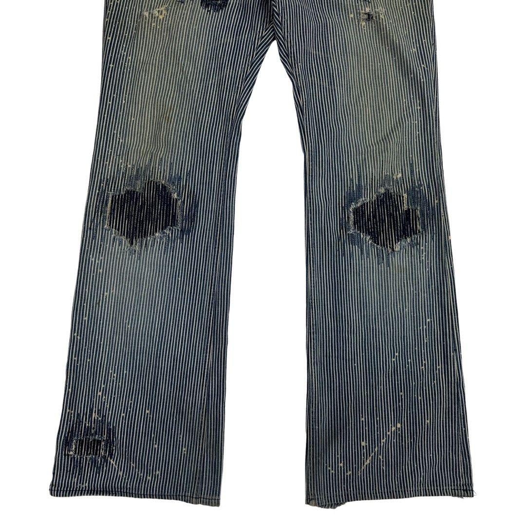 Number (N)ine Number Nine Pinstripe AW01 ‘Standards’ Distressed Denim Size US 31 - 8 Thumbnail