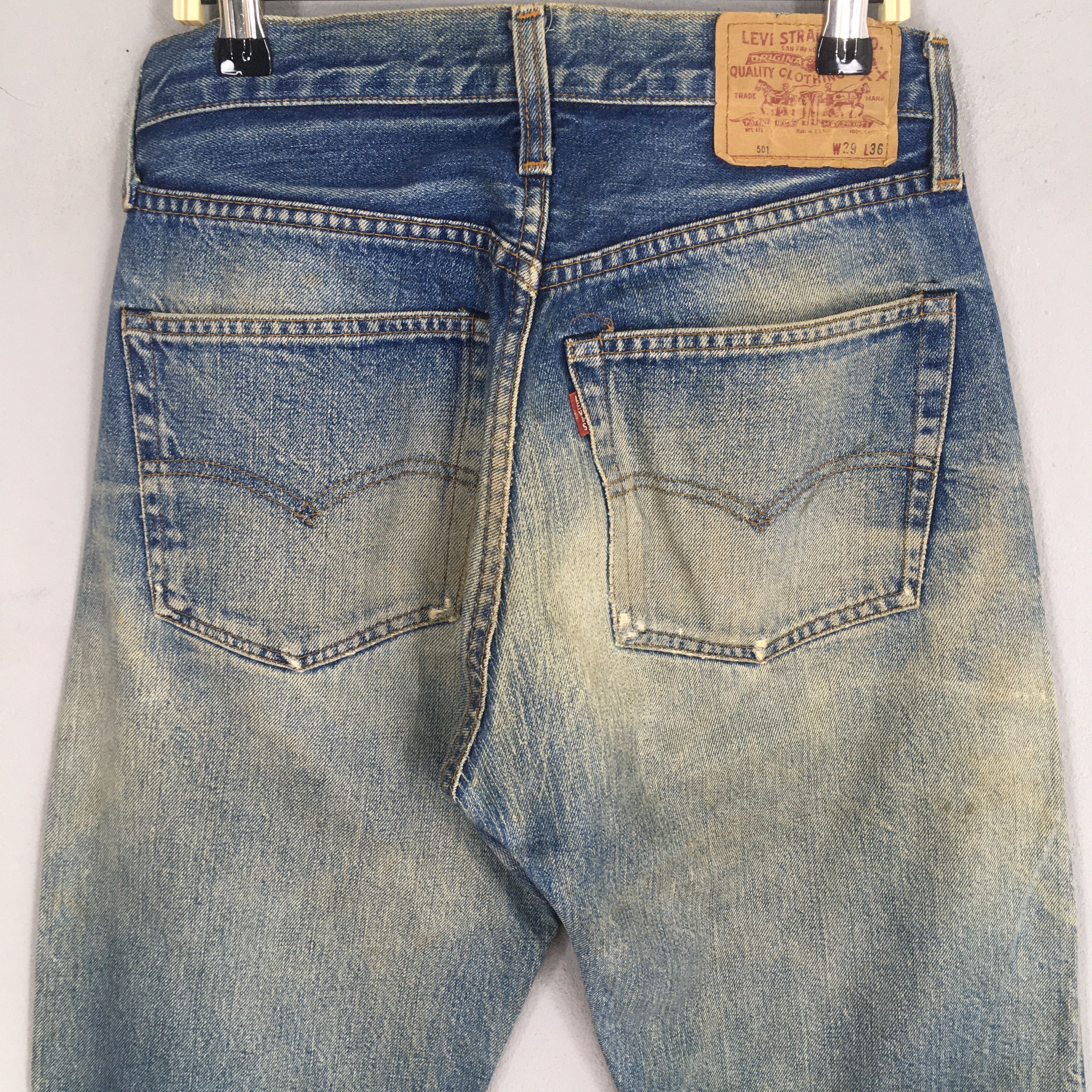 Levi's Size 27x30 Vintage Levi's 501 Big E Redline Blue Jeans S1915 Size 27" / US 4 / IT 40 - 10 Thumbnail