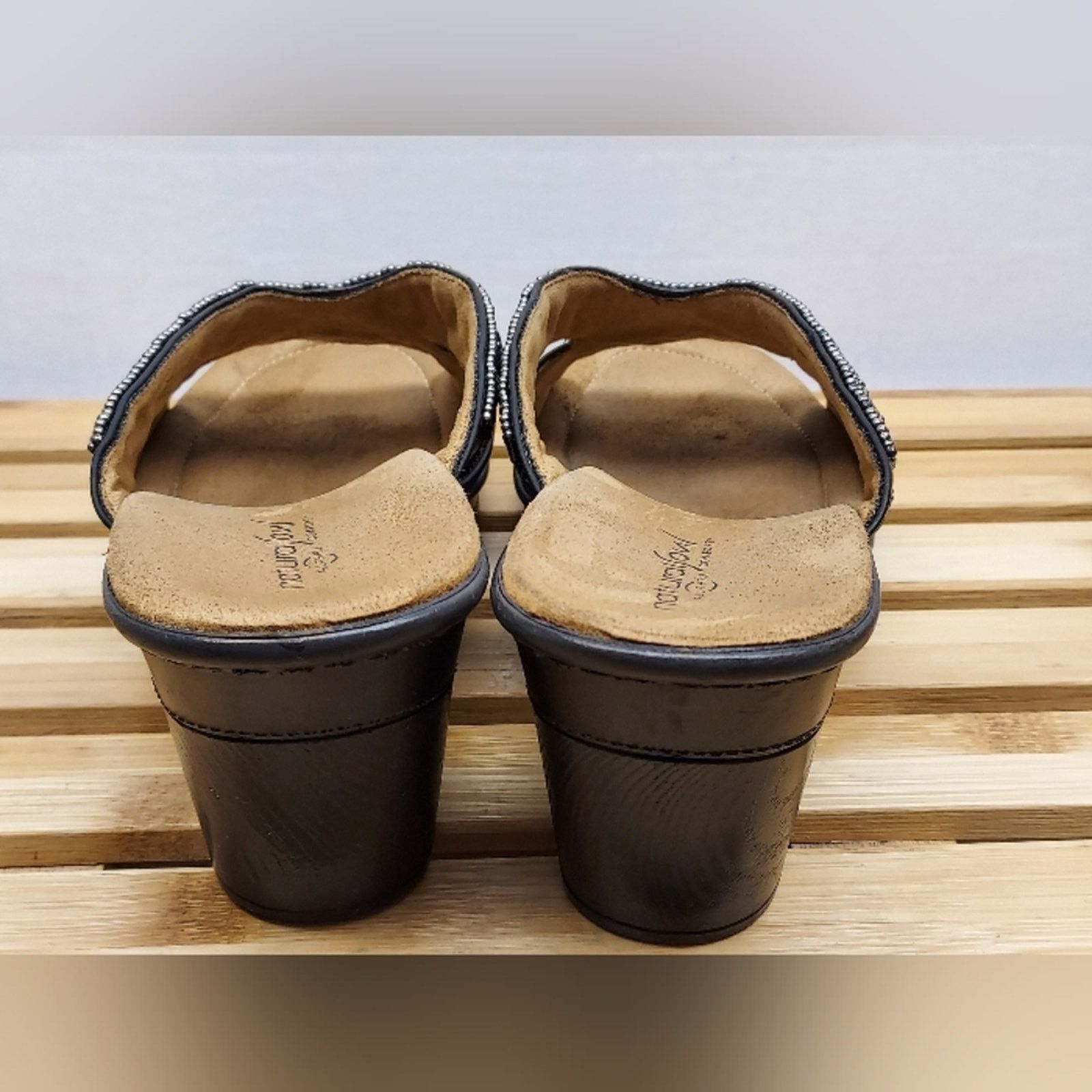 Other Natural Soul Womens Black Wedge Sandals Size 10M Size US 10 / IT 40 - 7 Thumbnail