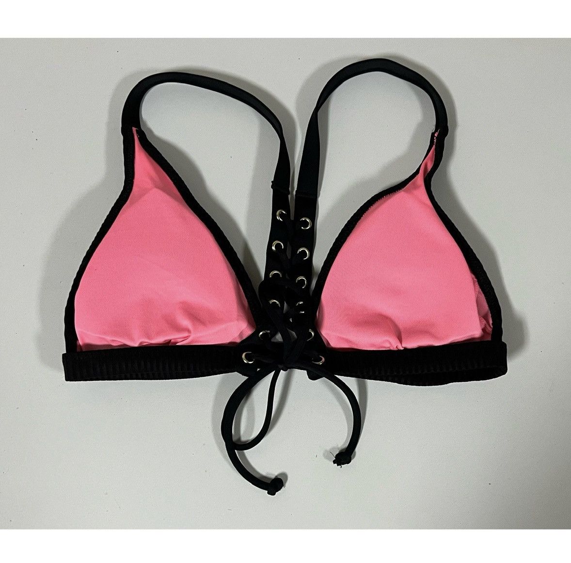 Victoria's Secret Black Ribbed Bikini Top Swimwear Bathing Suit Size S 🖤 #swim Size S / US 4 / IT 40 - 6 Thumbnail
