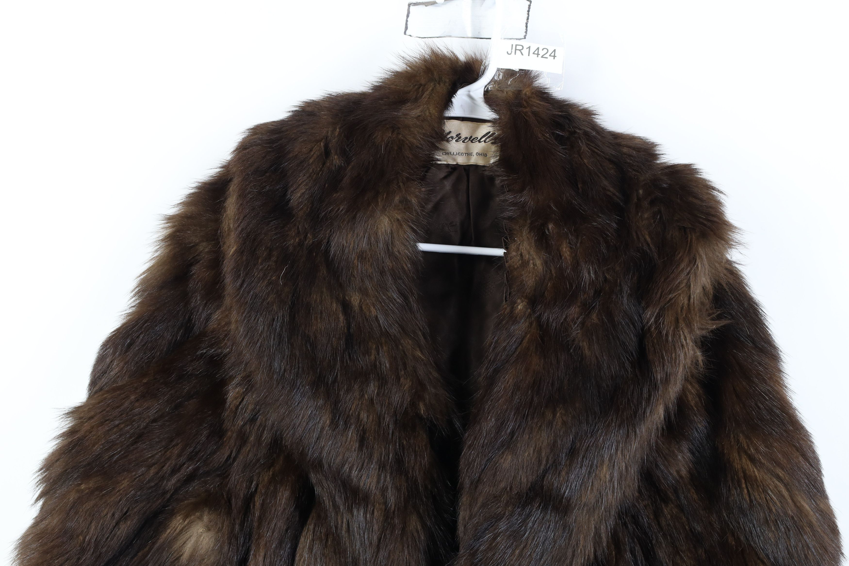 Vintage Vintage 50s 60s Fur Shoulder Cape Poncho Jacket Brown USA Size ONE SIZE - 2 Thumbnail