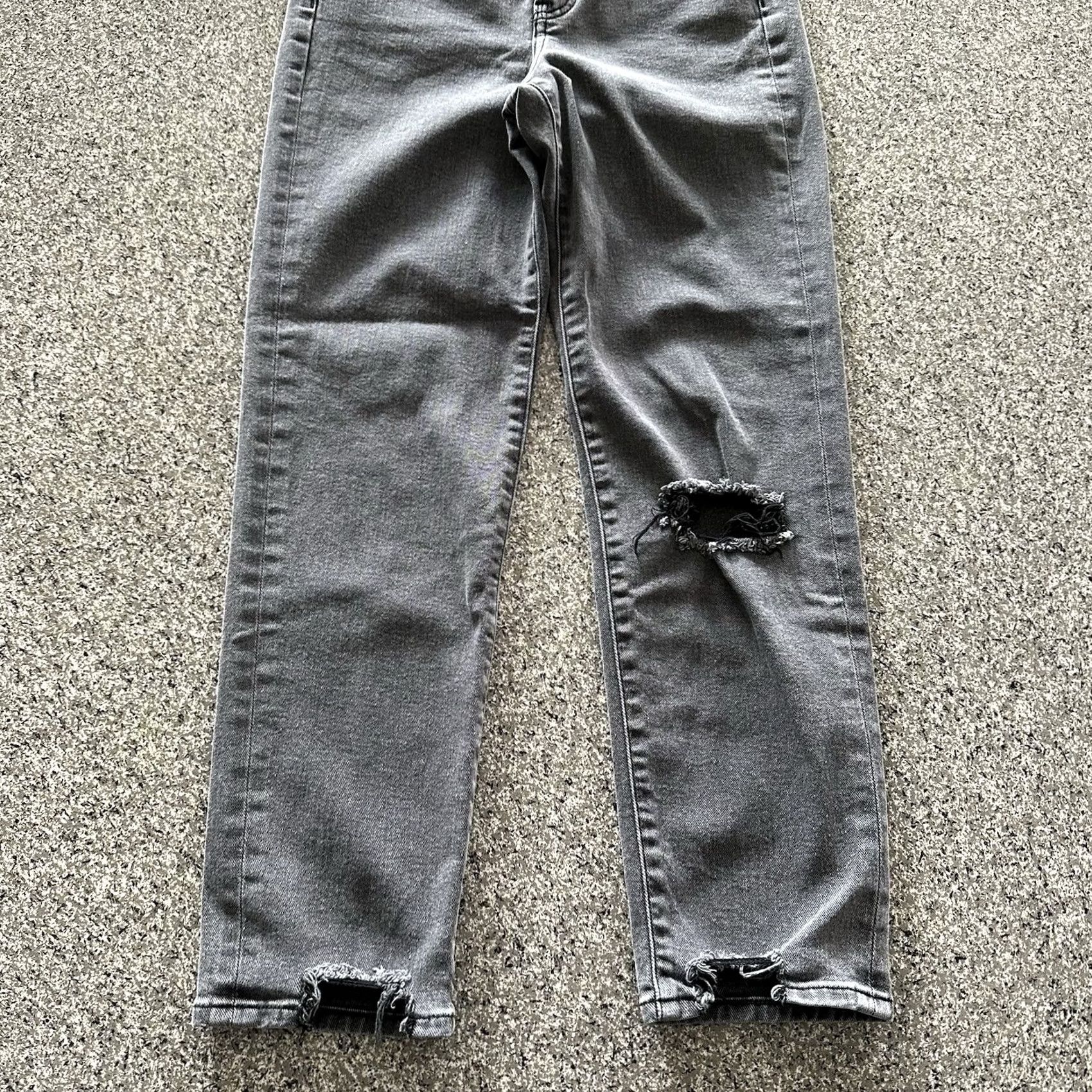 Express Express Jeans Womens 00 High Rise Distressed Black Stretch Denim Jeans Size 42" / US 20 - 3 Thumbnail