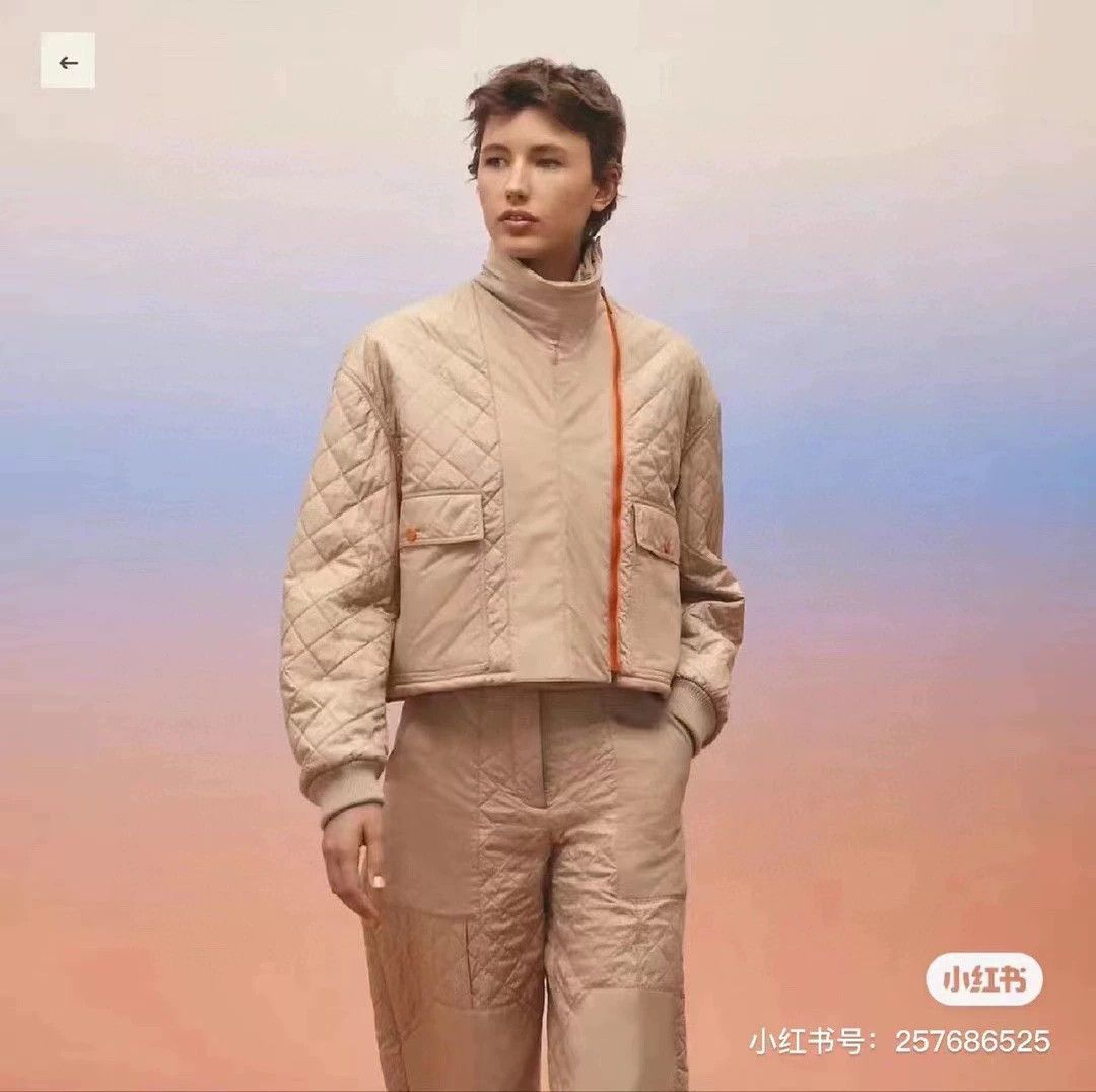 Hermes New HERMES 2023 Khaki Quilted Puffer Jacket 38 Size S / US 4 / IT 40 - 7 Thumbnail
