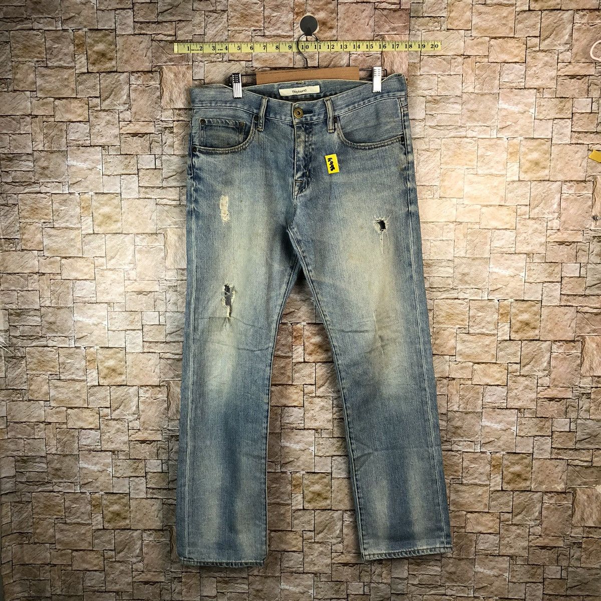 Uniqlo Uniqlo Boyfriend Blue Distressed Denim Pants #A998 Size US 32 / EU 48 - 1 Thumbnail