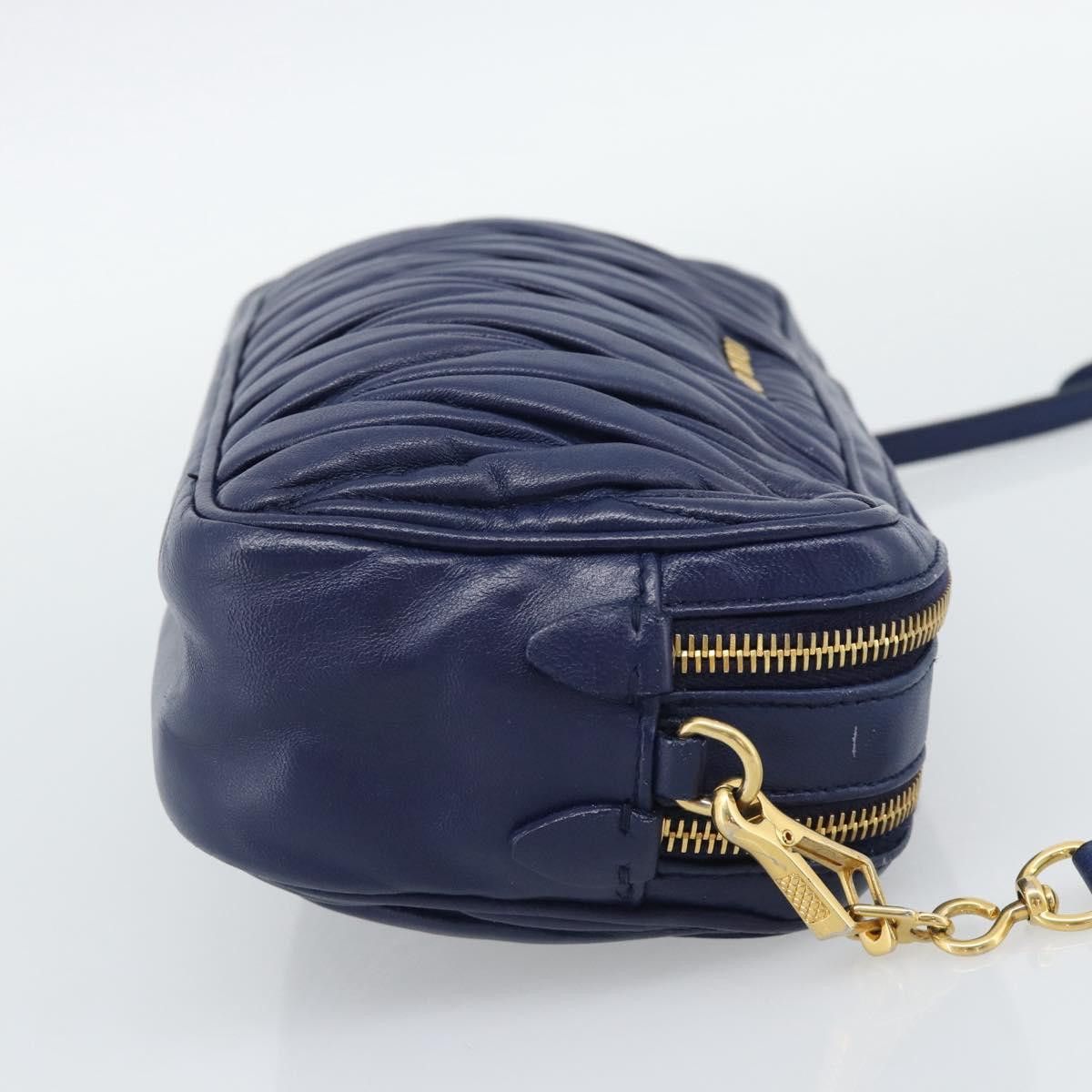 Miu Miu Borsa a tracolla Miu Miu Matelassé in pelle blu e oro, Size ONE SIZE - 5 Thumbnail