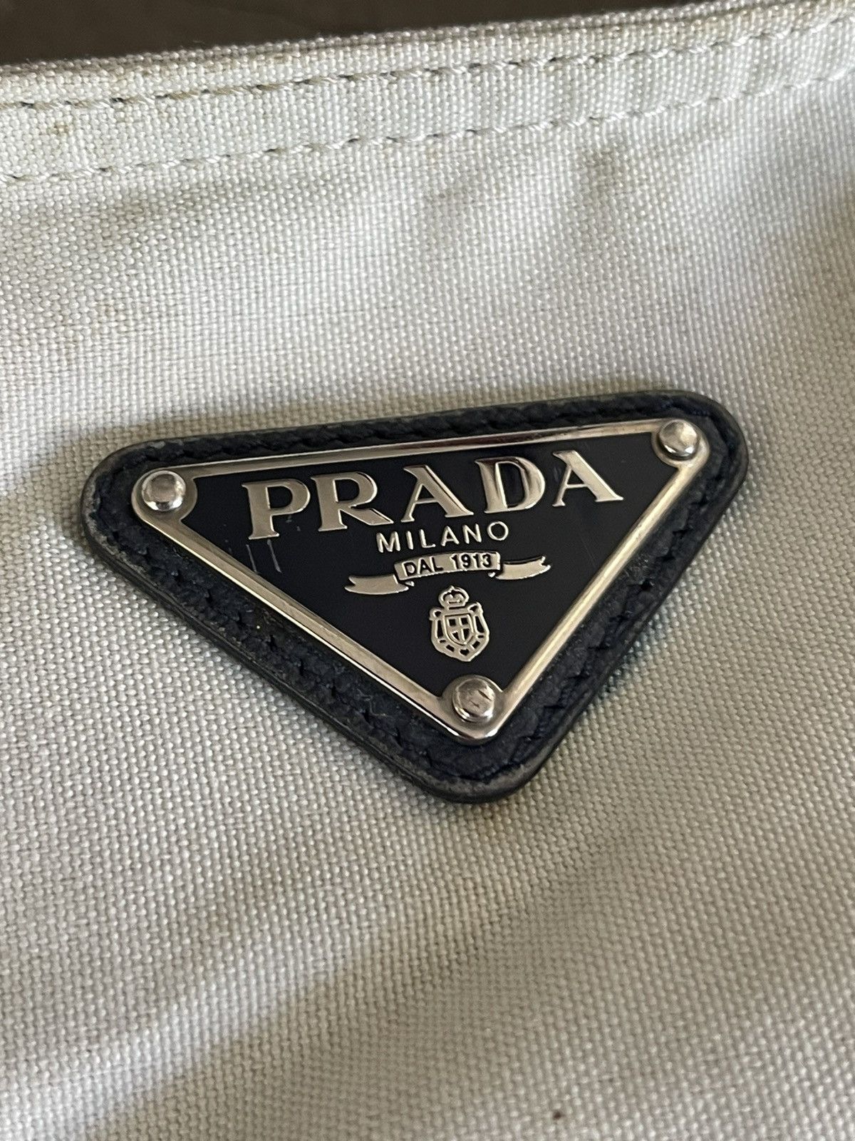 Prada Prada White Tessuto Tote Bag Red Nylon Cloth Size ONE SIZE - 2 Thumbnail
