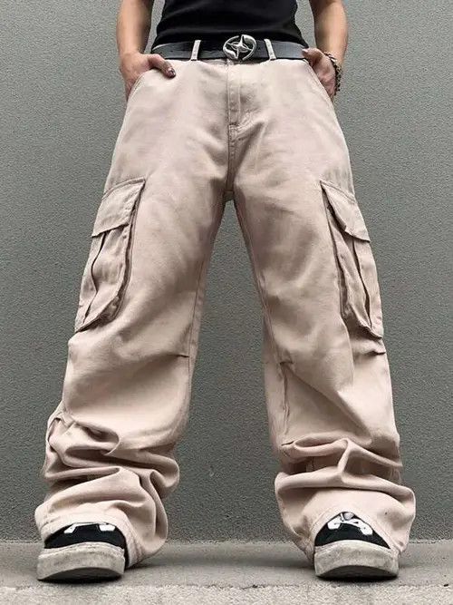 Jean Cargo Baggy Denim Casual Pants Oversized Size US 32 / EU 48 - 3 Thumbnail