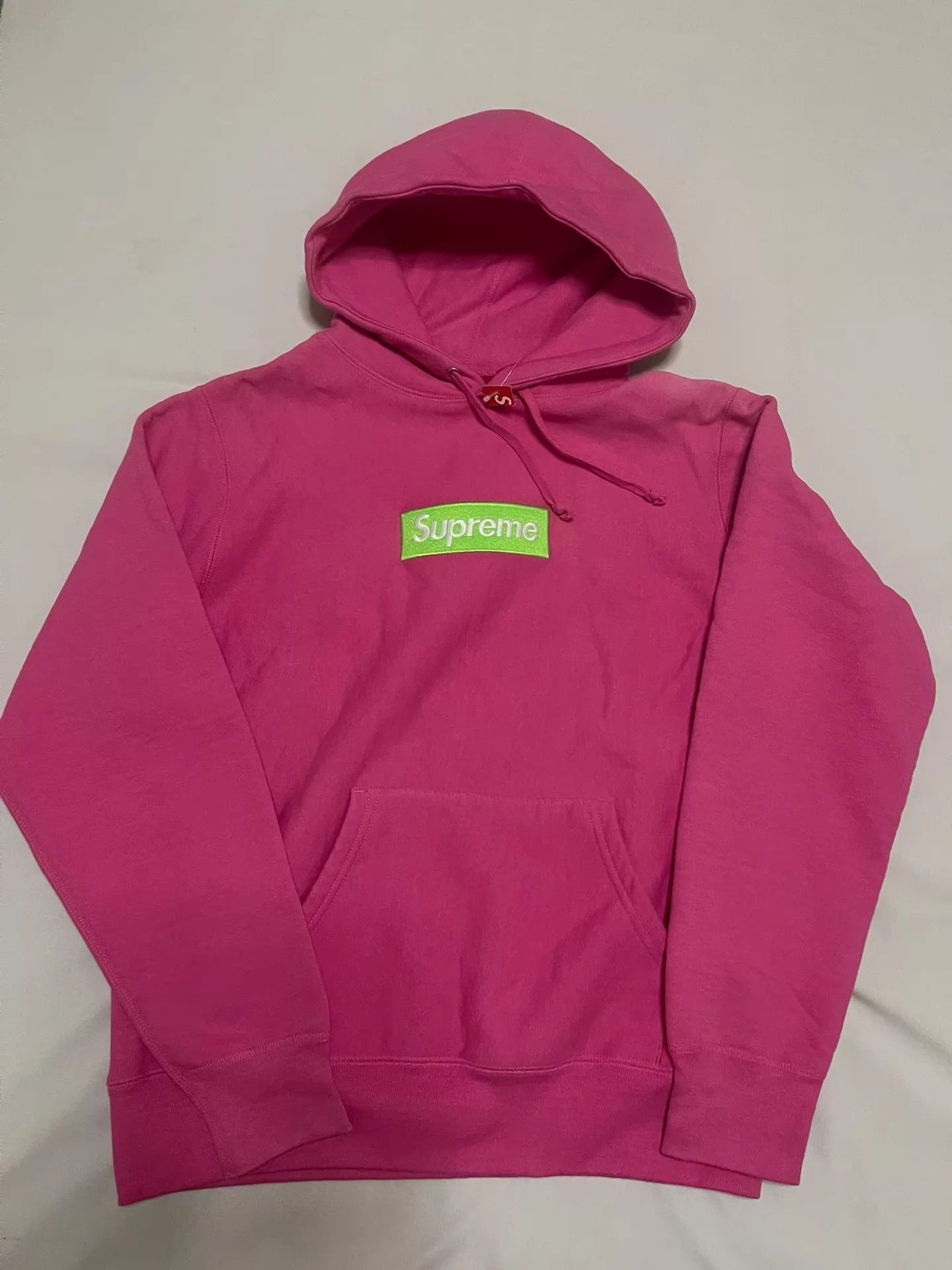 Supreme Supreme FW17 Pink & Green Pink Box Logo Hoodie M/L Size US M / EU 48-50 / 2 - 1 Thumbnail
