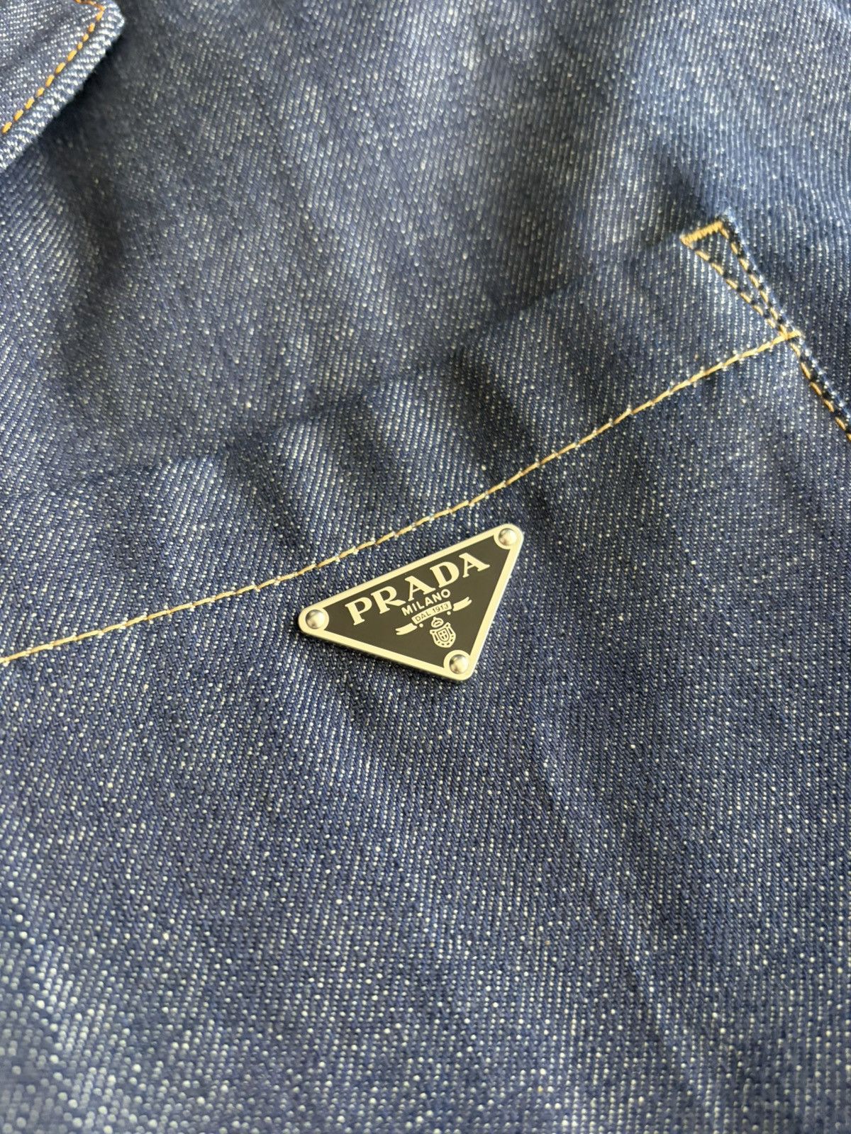 Prada Prada Selveged Denim Bowling Shirt Size US M / EU 48-50 / 2 - 3 Thumbnail