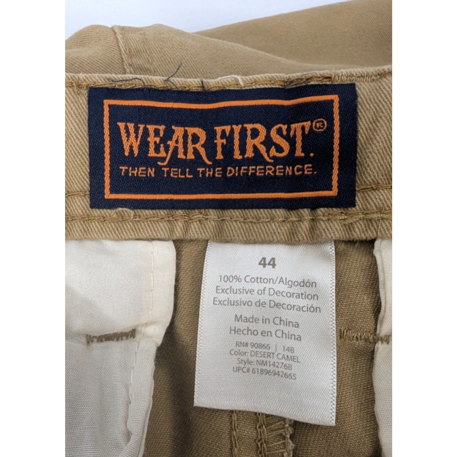 Camel Wear First Cargo Shorts Men 44 Desert Camel Flat Front Pockets Outdoors Hiking Casual Spring Summer Cotton Tan Cargo Pocket Regular Mens Size US 44 / EU 60 - 7 Thumbnail