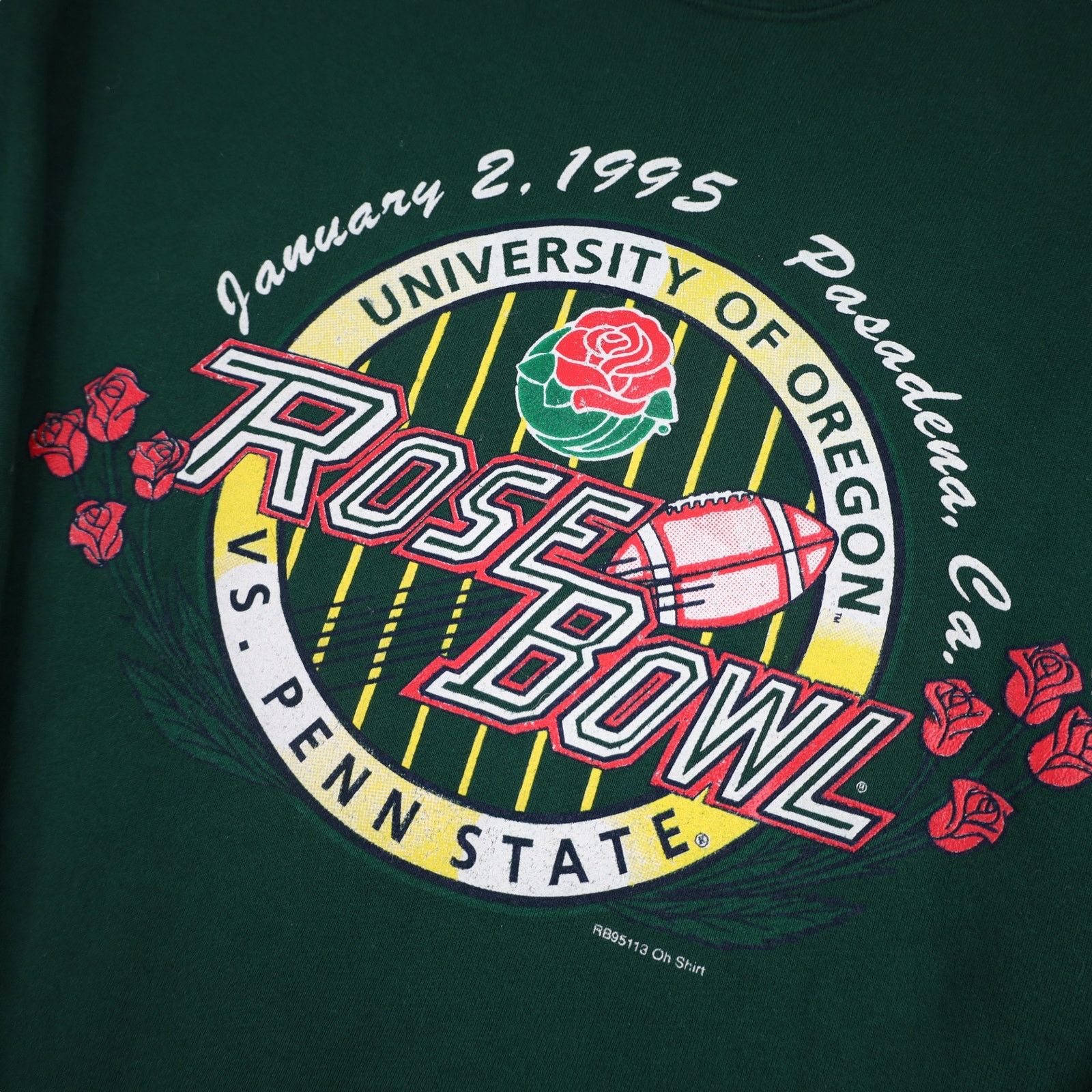 NCAA × Vintage VTG 1995 University of Oregon Ducks Rose Bowl Sweatshirt Size US M / EU 48-50 / 2 - 4 Thumbnail