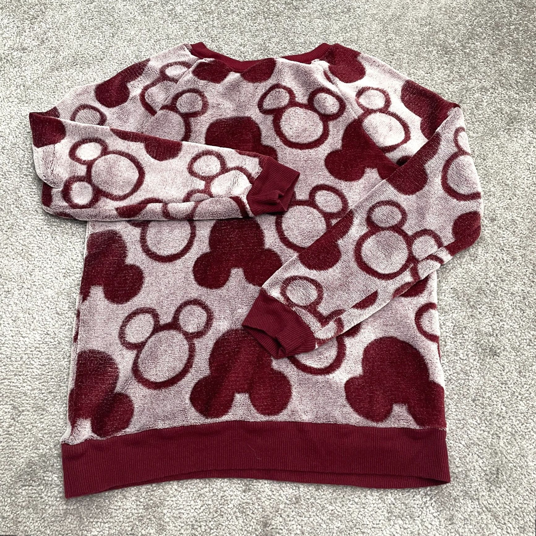 Disney Disney Mickey Mouse Sweatshirt Sweatpants Set Womens S Red Tapered Leg 2 Piece Size S / US 4 / IT 40 - 3 Thumbnail