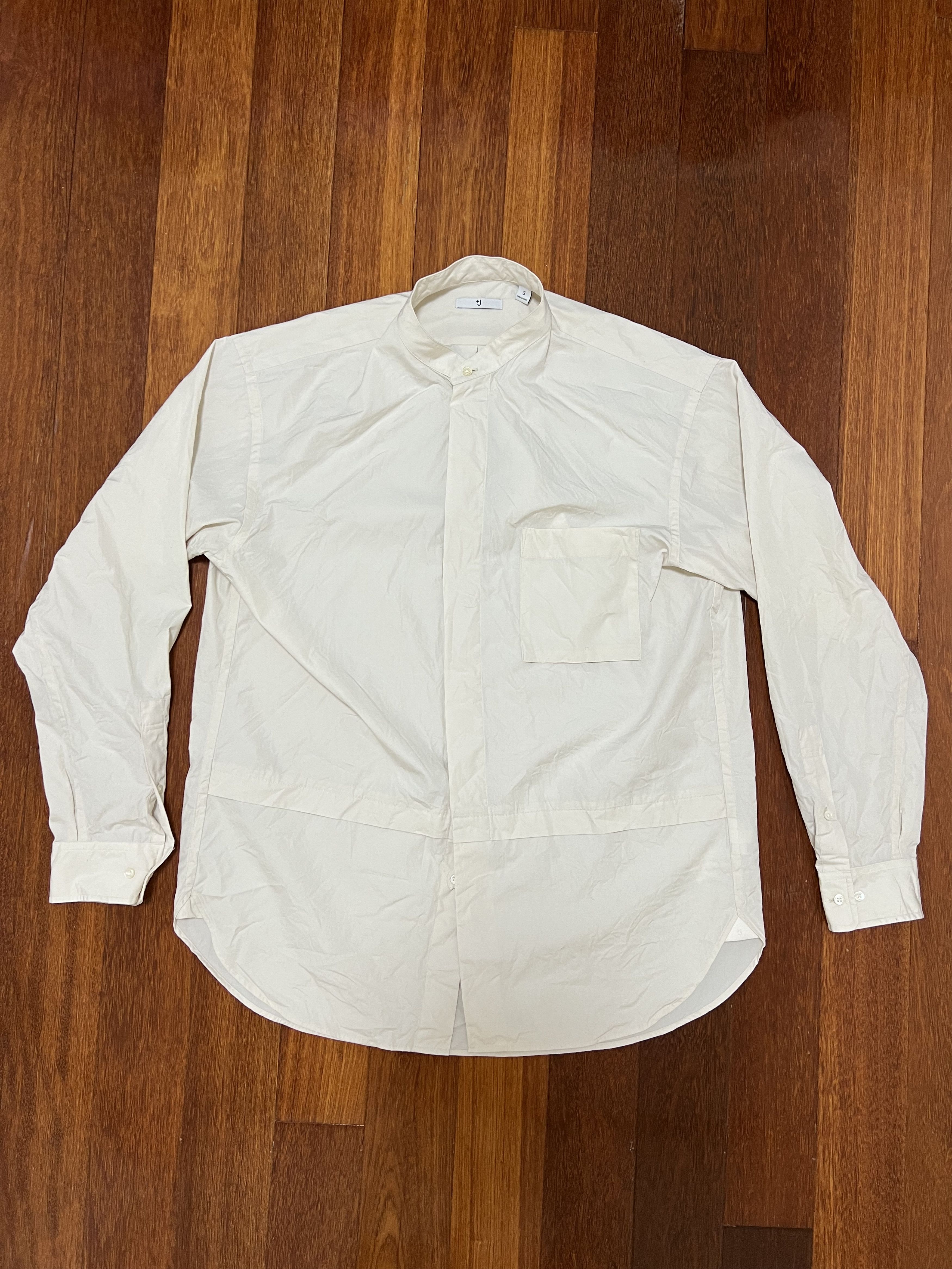 Jil Sander × Uniqlo 💚 Jil Sander x Uniqlo +J Beige Cotton Button Up Shirt Small Size US S / EU 44-46 / 1 - 1 Thumbnail