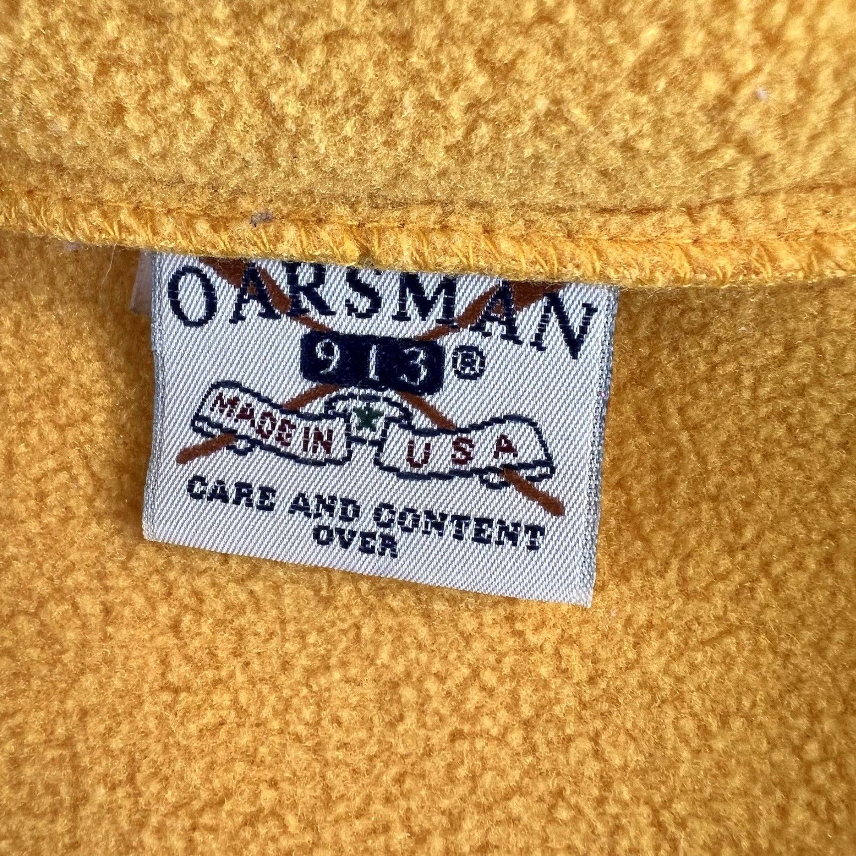 Vintage VTG Oarsman Pullover Sweatshirt Fleece 90s Slippery Rock U Mens XL Yellow USA Size US XL / EU 56 / 4 - 4 Thumbnail