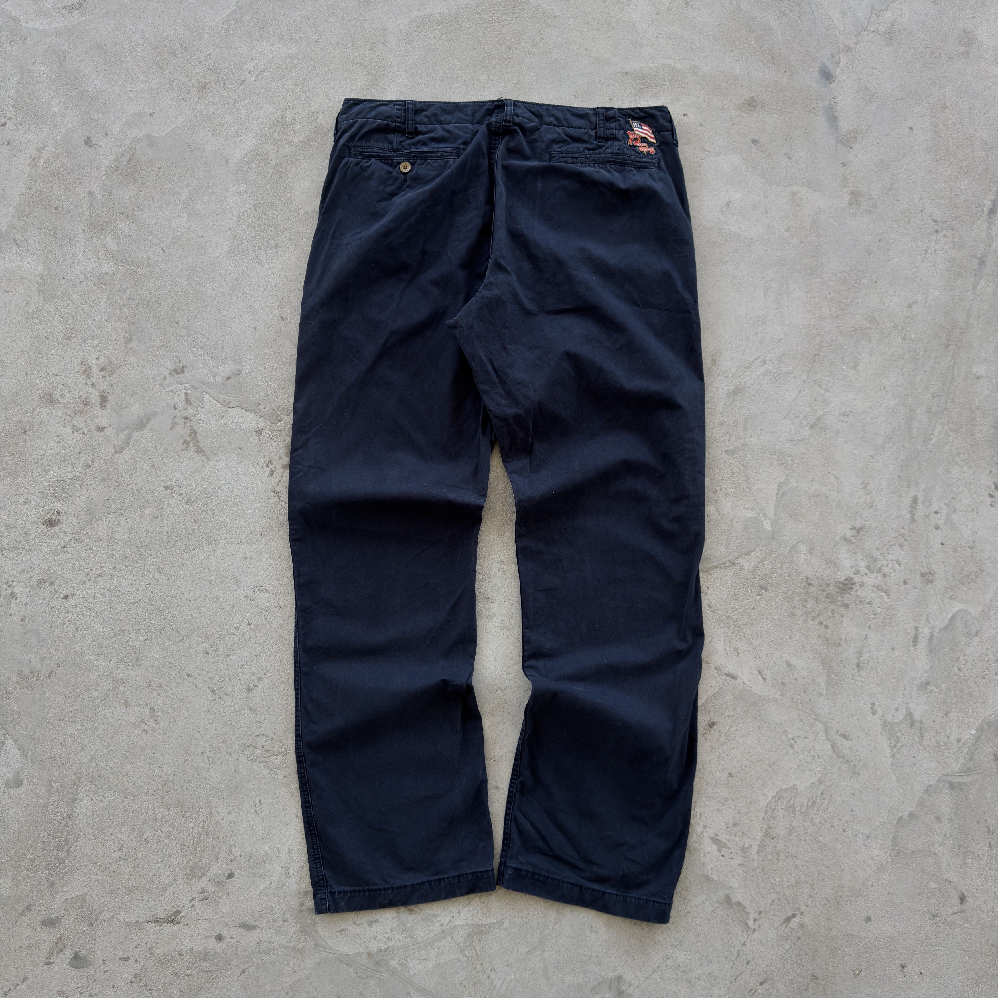 Polo Ralph Lauren Polo Jeans Co Ralph Lauren Navy Chino Pants Flag Logo 38x34 Size US 38 / EU 54 - 1 Thumbnail