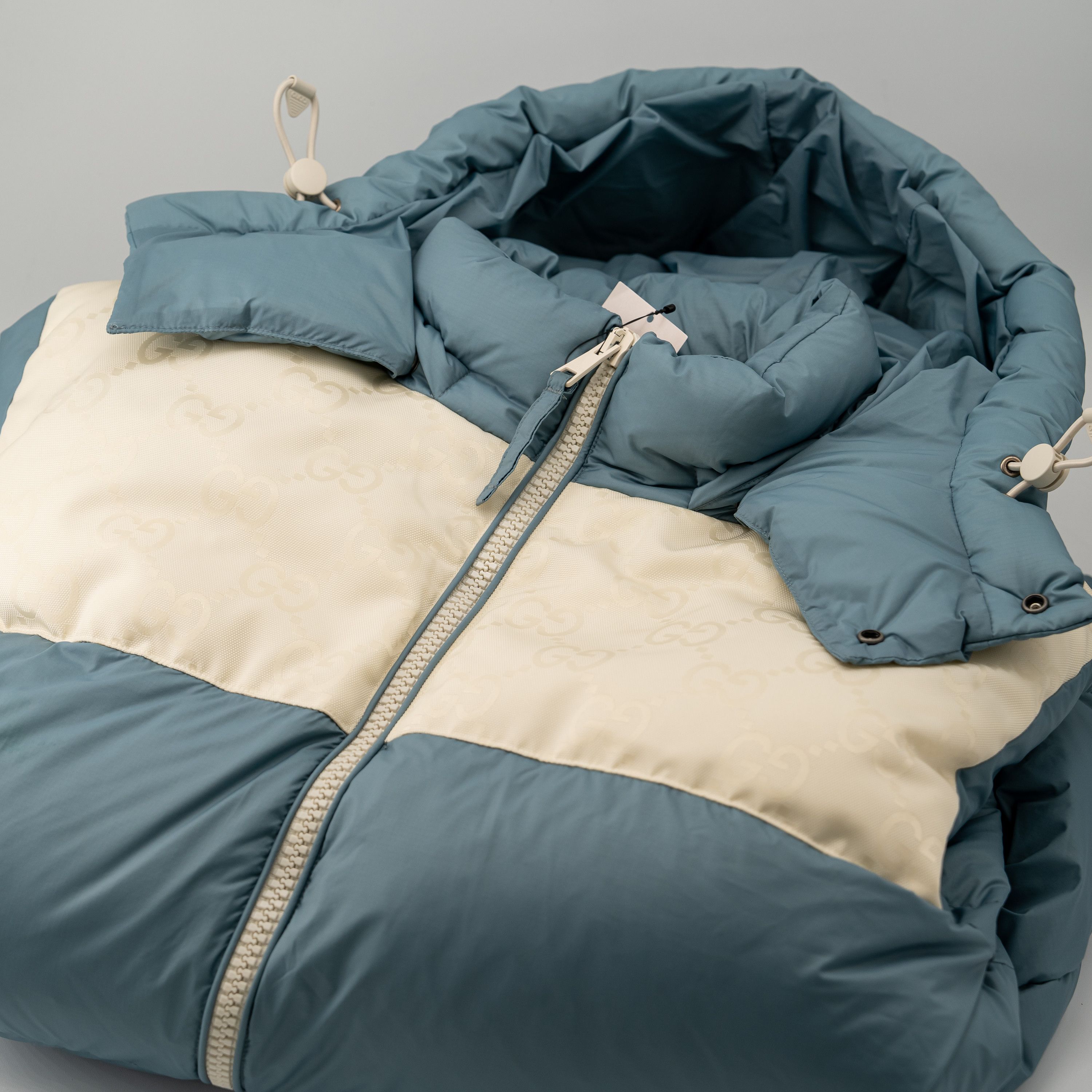 Gucci 50 L Gucci Nylon Down Jacket GG Inserts Blue White Puffer Size US L / EU 52-54 / 3 - 8 Thumbnail