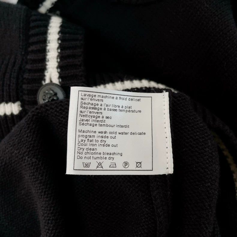 Chanel Chanel Black navy collar knitted cardigan jacket 2504-Nexta Size L / US 10 / IT 46 - 8 Thumbnail