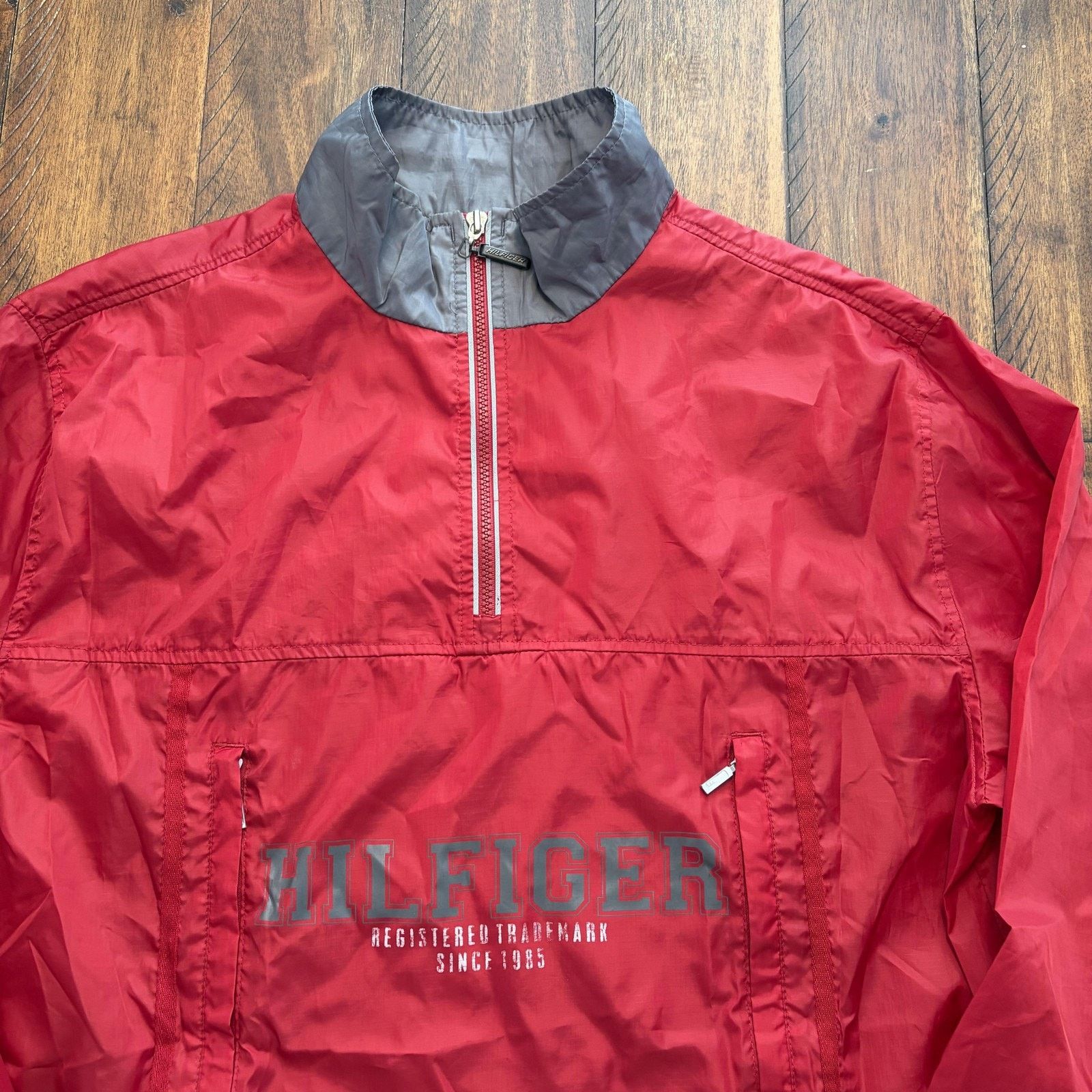 Tommy Hilfiger Tommy Hilfiger Jacket L Athletics 1/2 Zip Windbreaker Anorak Size US L / EU 52-54 / 3 - 3 Thumbnail