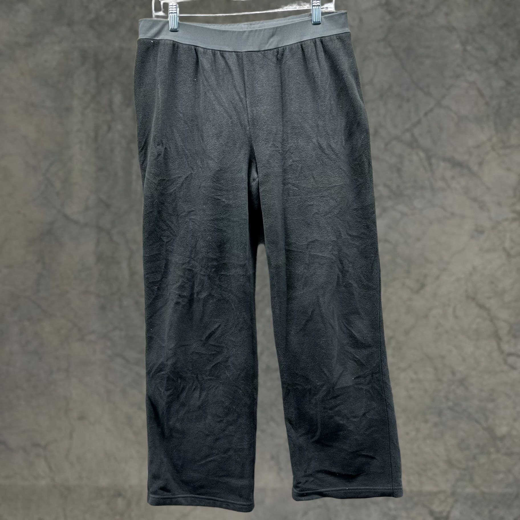 Nike VINTAGE Nike Pants Womens Large Black Therma Straight Leg Fleece Y2K Sweatpants Size 36" / US 14 / IT 50 - 1 Thumbnail