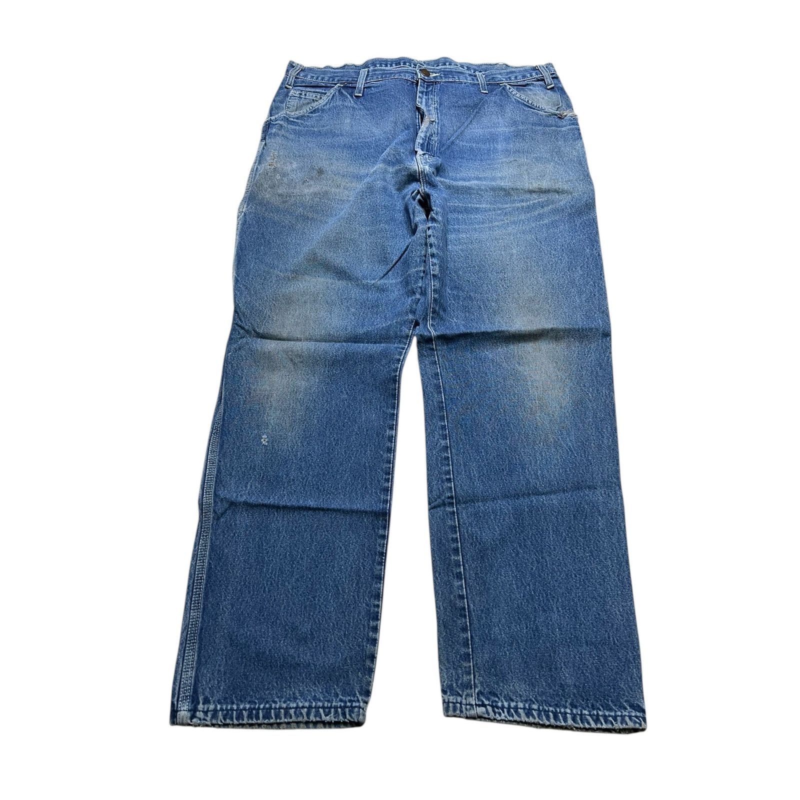 Dickies Dickies Jeans Mens Sz 40 Actual 37x29 Blue Talon VTG 80s Size US 40 / EU 56 - 1 Thumbnail