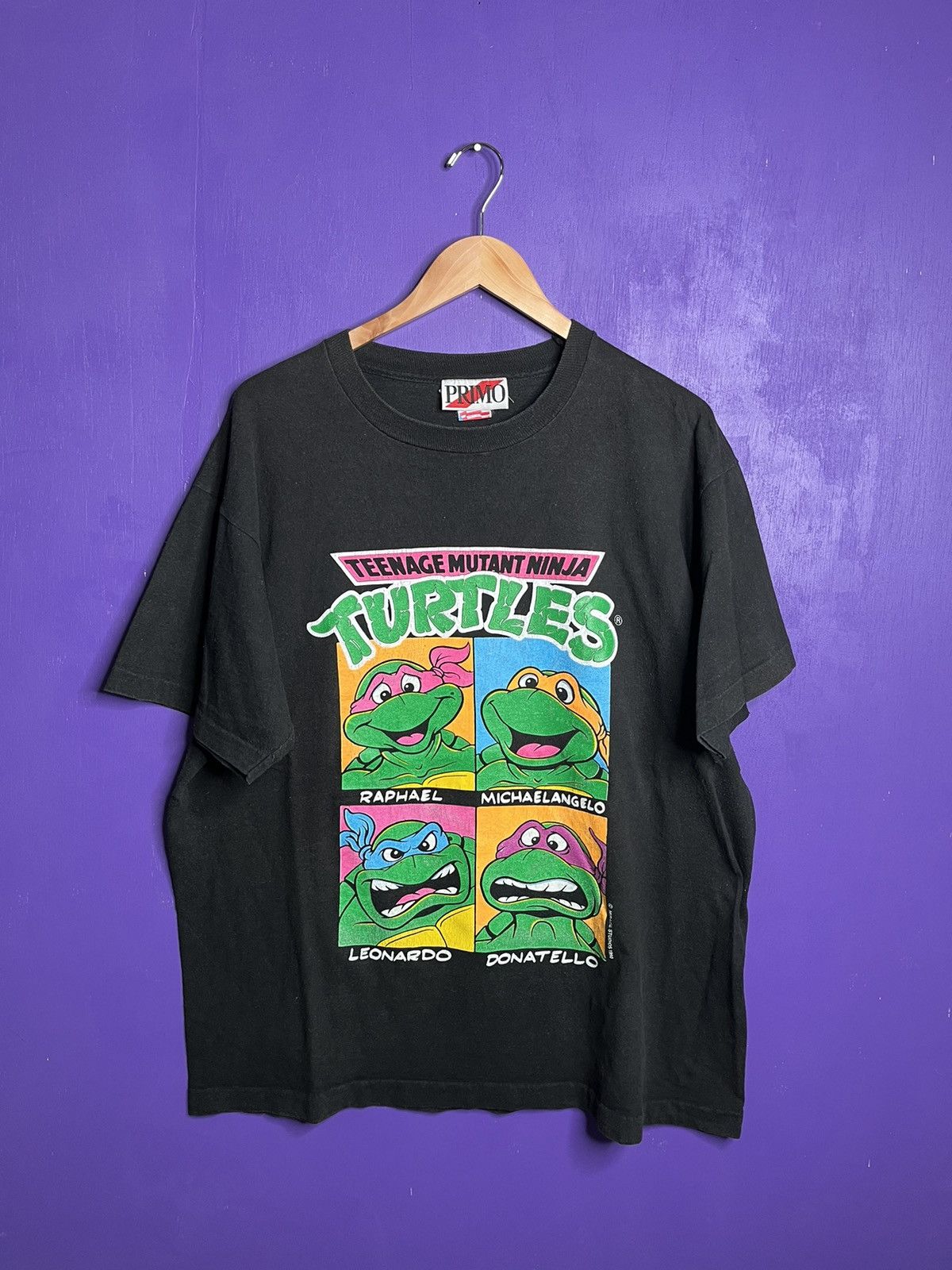 Vintage Vintage 1990 Teenage mutant ninja turtles squad t-shirt Size US XL / EU 56 / 4 - 1 Thumbnail