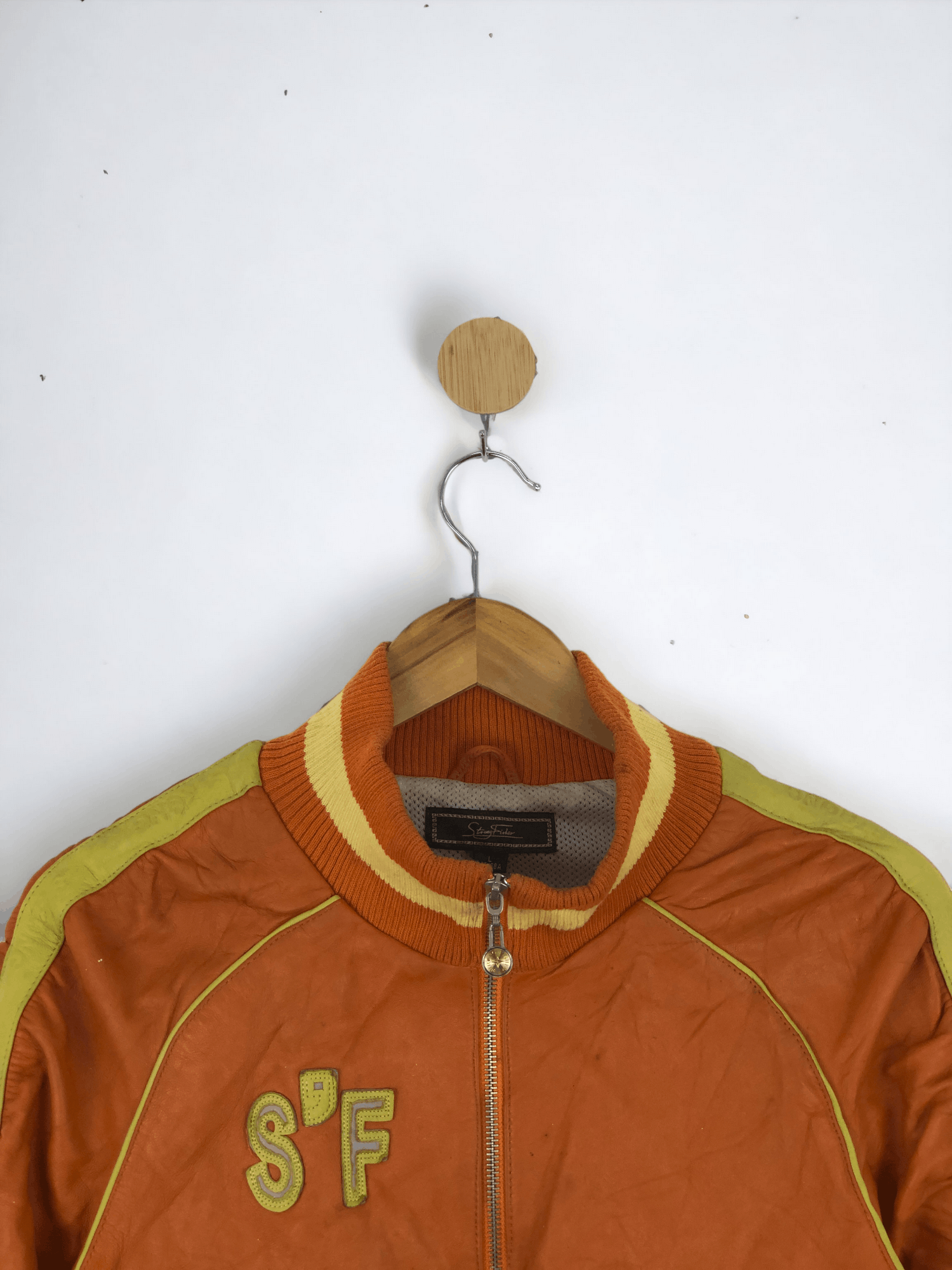 Japanese Brand Vintage Strong Fisher Zipper Up Leather Jacket JA0026 Size US L / EU 52-54 / 3 - 2 Thumbnail