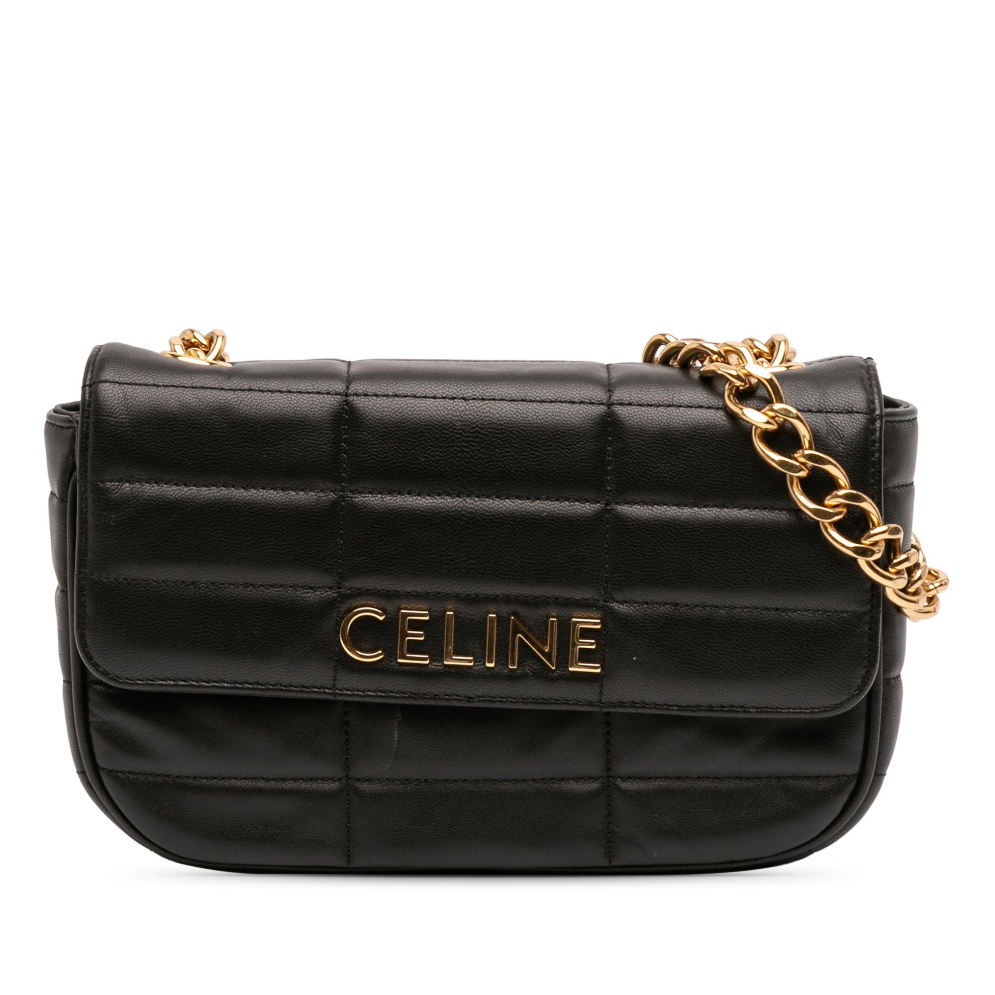 Celine Matelasse Goatskin Monochrome Chain Shoulder Bag Size ONE SIZE - 1 Thumbnail