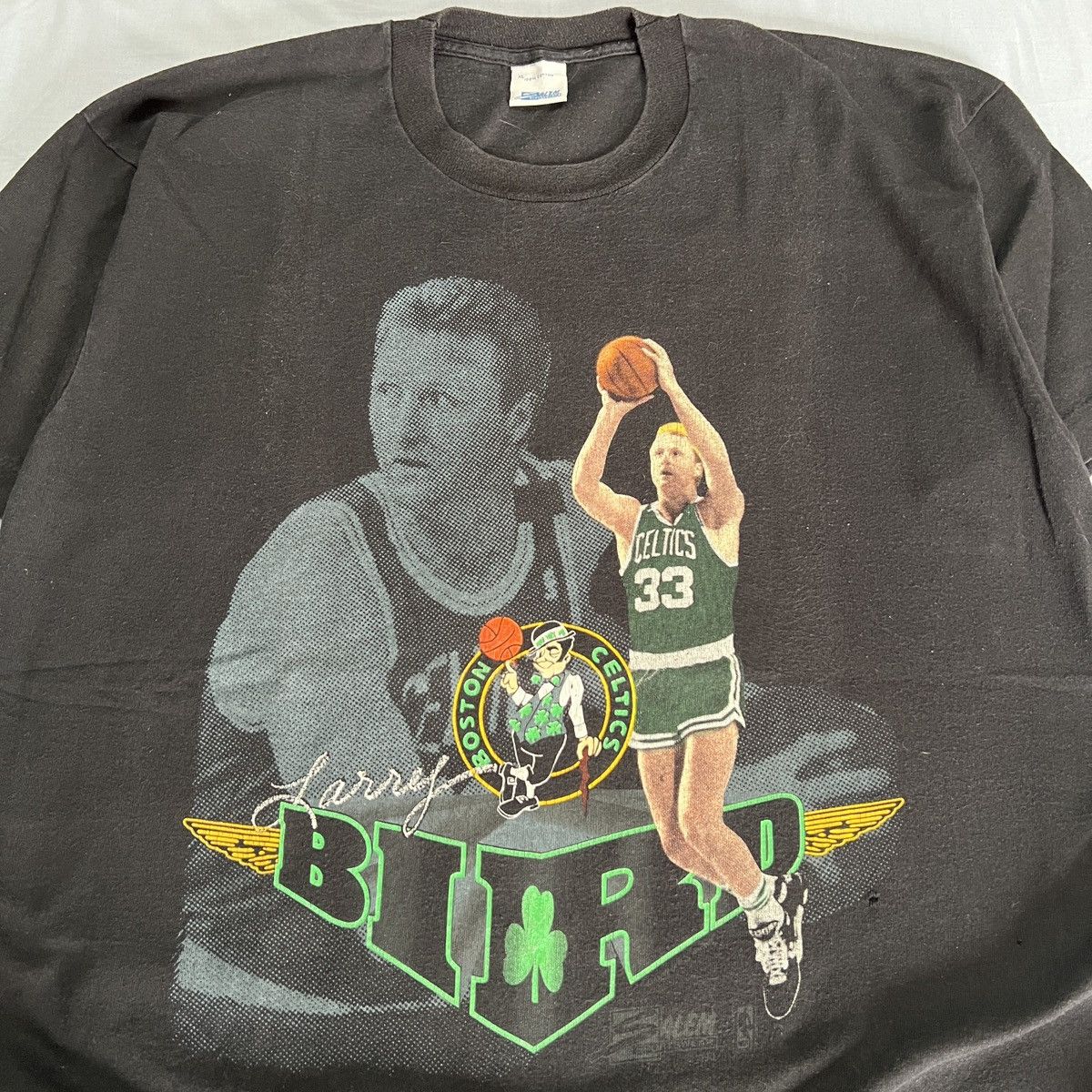 NBA × Salem Sportswear × Vintage Vintage Rare Larry Bird Boston Celtic NBA Salem Sportwear Size US XL / EU 56 / 4 - 1 Thumbnail