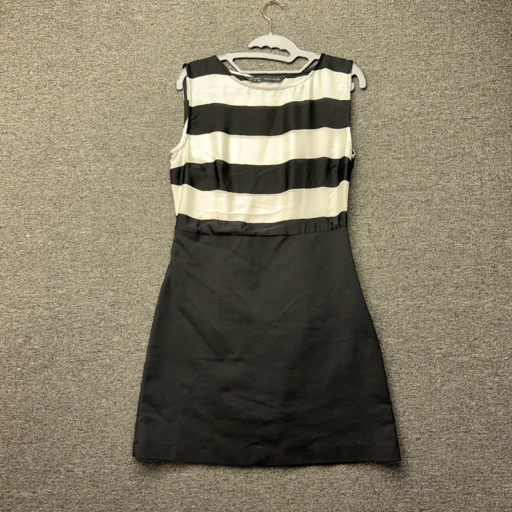 Zara Zara Basic Dress Womens Medium Black Stripe Sleeveless Sheath Lined Stretch Size M / US 6-8 / IT 42-44 - 2 Thumbnail