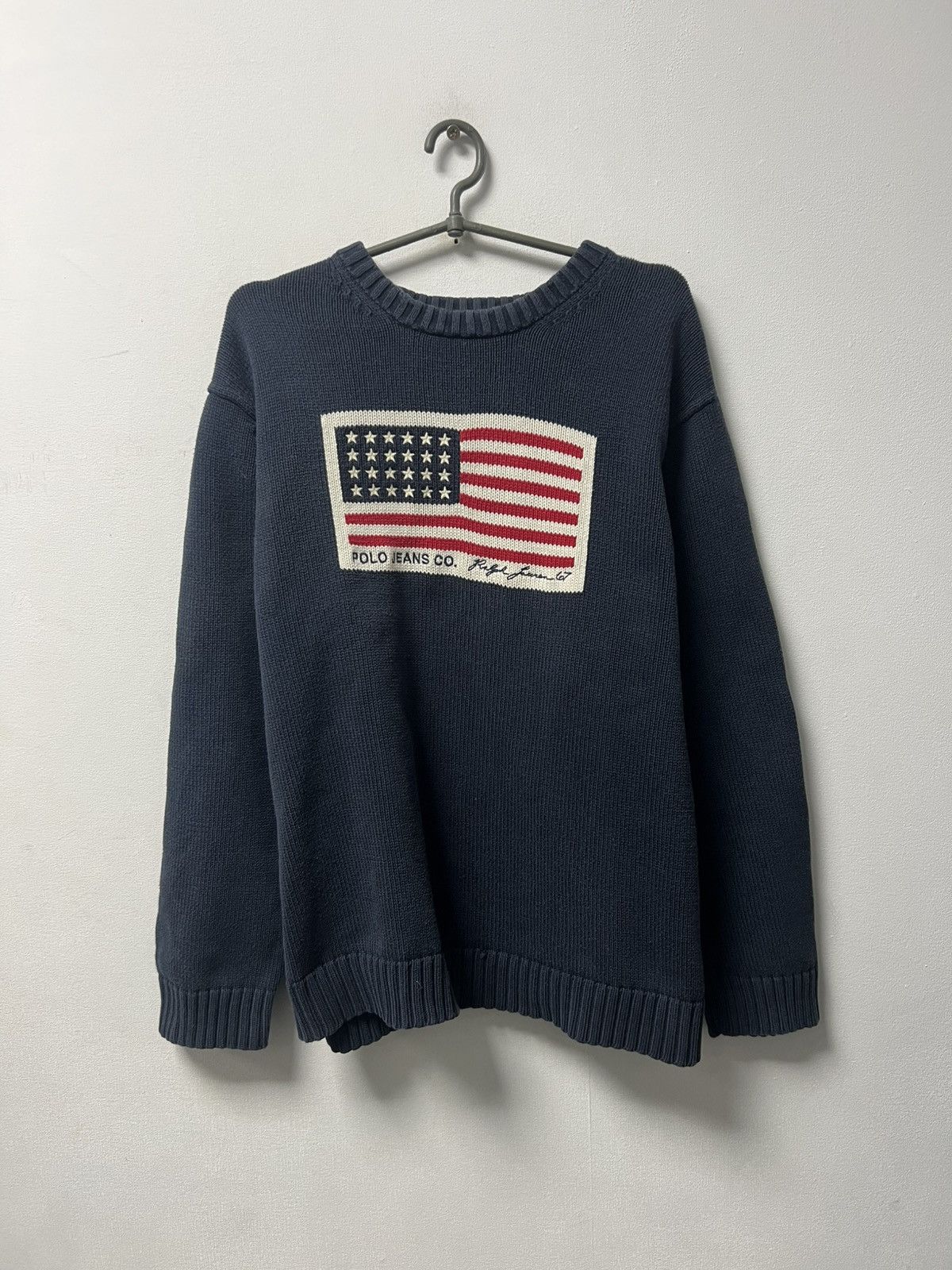 Polo Ralph Lauren Polo Ralph Lauren USA Flag Sweater Size US XL / EU 56 / 4 - 1 Thumbnail