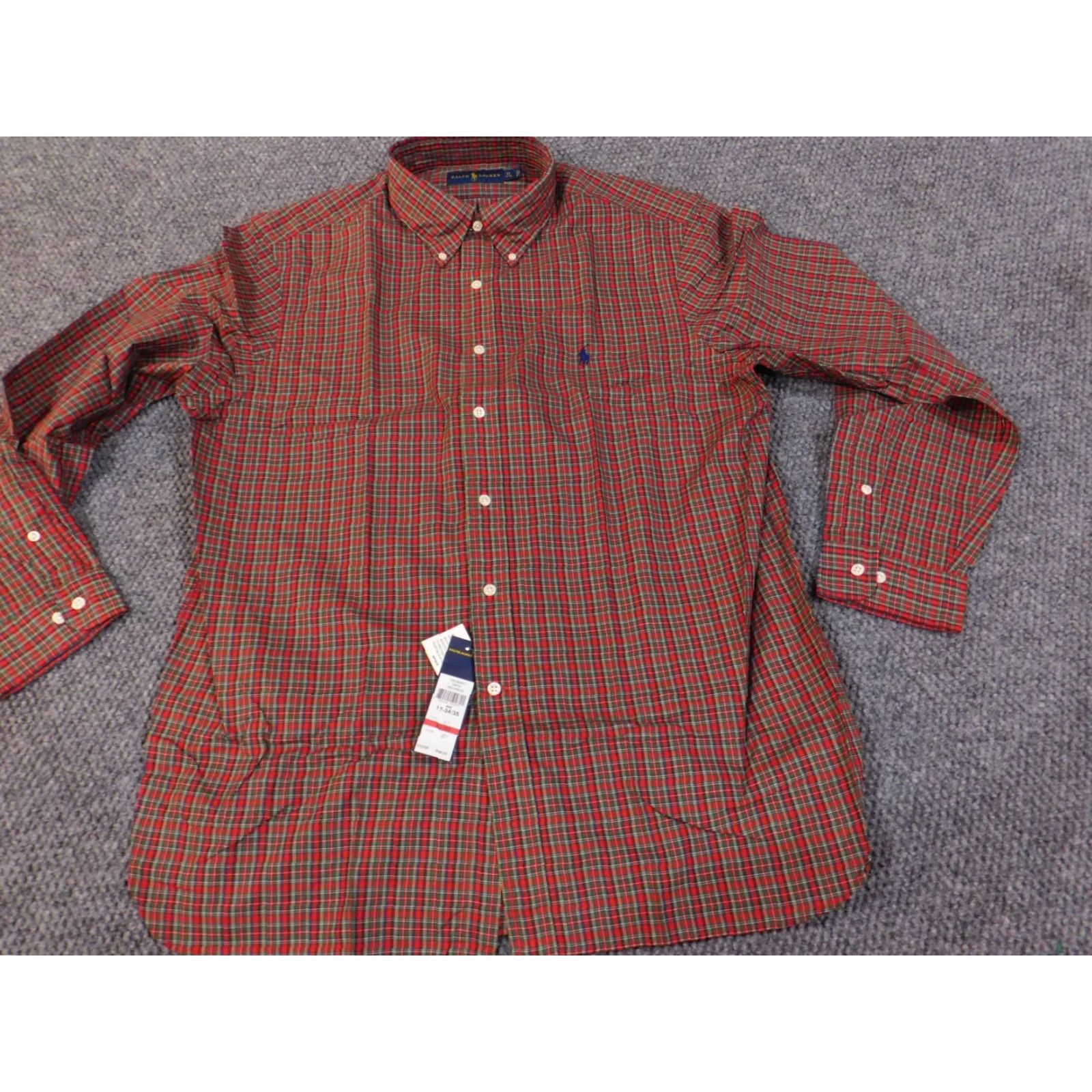 Ralph Lauren ralph lauren Mens shirt 17 34 35 red plaid pony button up business casual dress shirt Size US XL / EU 56 / 4 - 3 Thumbnail