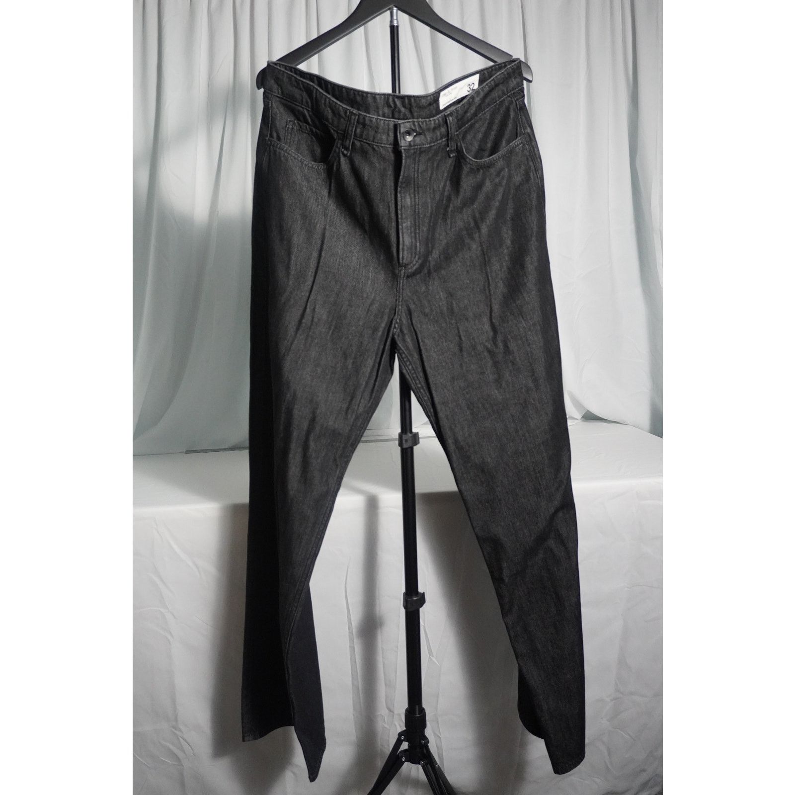Rag & Bone rag & bone Lori Mid-Rise Wide Leg Jeans Black Wash Denim Size 32" / US 10 / IT 46 - 1 Thumbnail