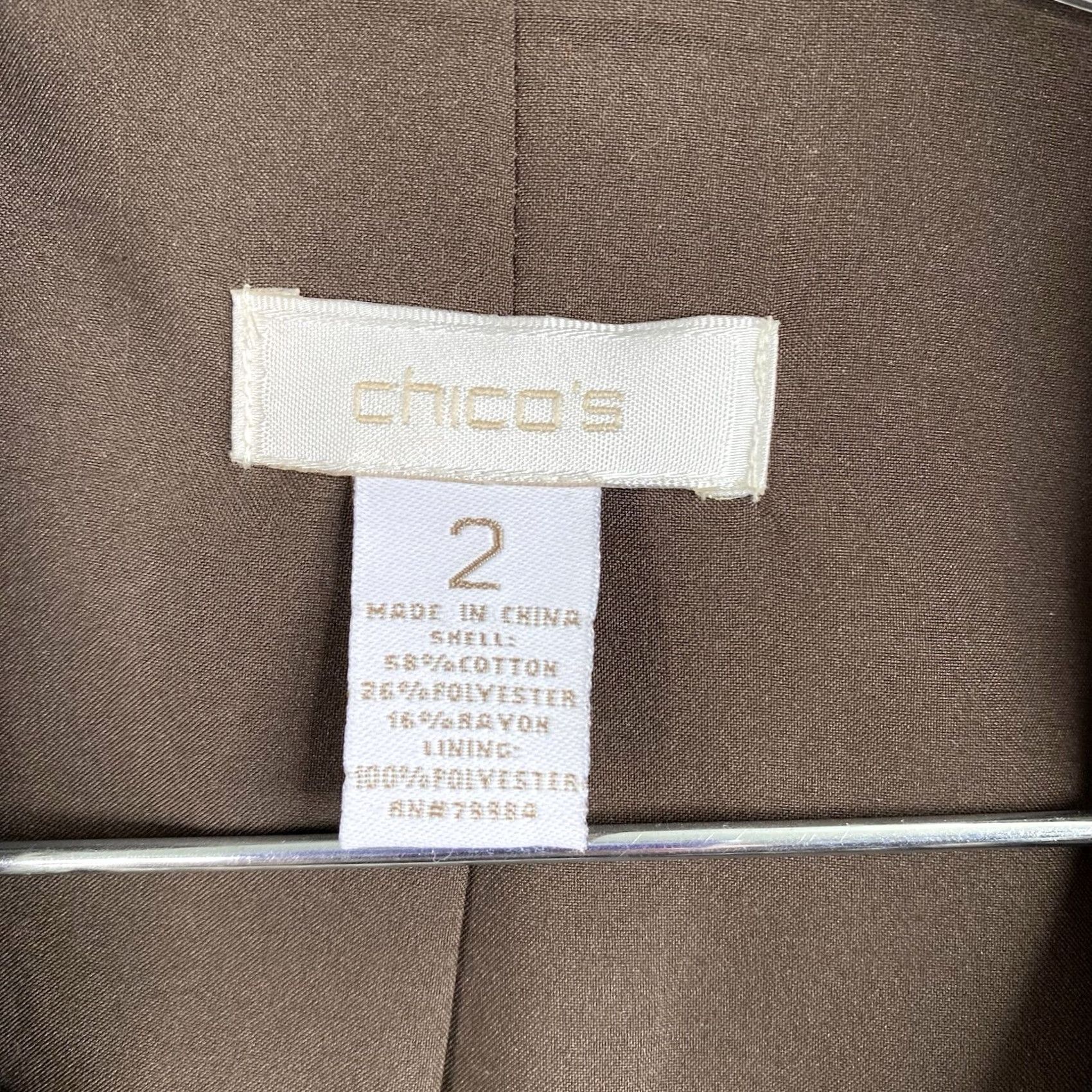 Vintage Chico's Blazer Jacket Geometric Print Lined Brown Geometric Print Casual Women's L BROWN Chico's Blazer 2 Size L / US 10 / IT 46 - 3 Thumbnail