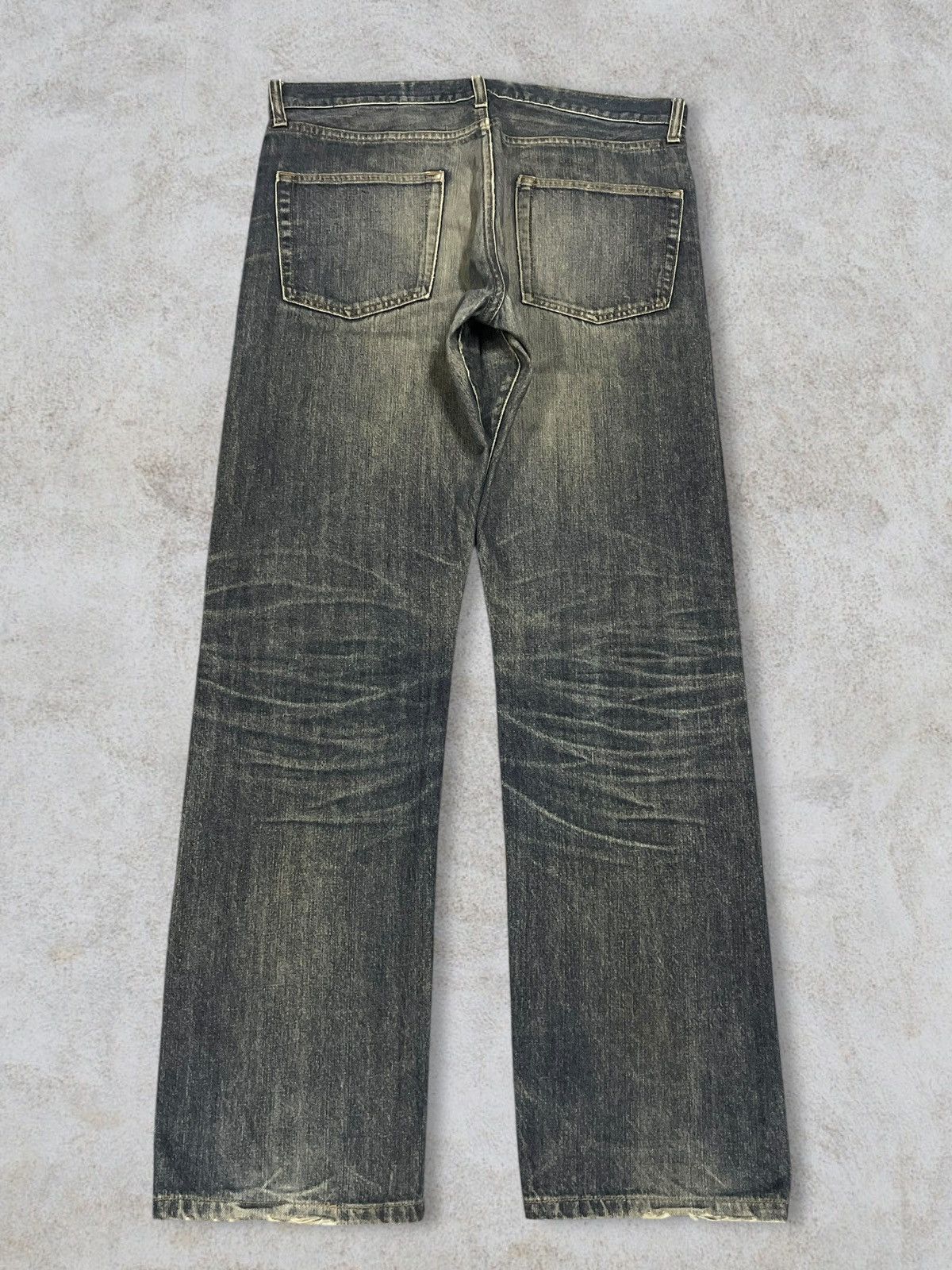 Jun Takahashi Vintage Y2K Japanese Denim Grey Sandwash Ripped Regular Cut Size US 34 / EU 50 - 7 Thumbnail