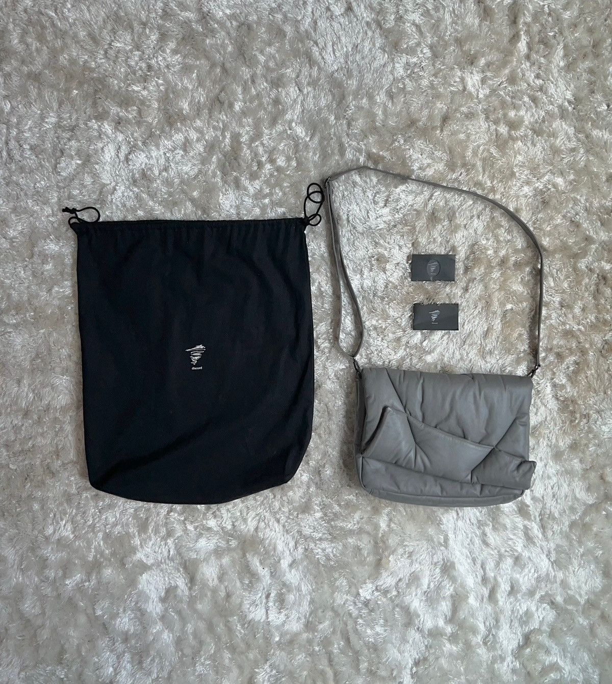 Yohji Yamamoto YOHIJI Yamamoto Gray Discord Medium Bag Size ONE SIZE - 2 Thumbnail