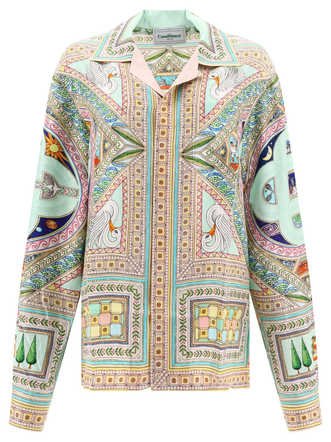 image of Casablanca Os11X0124 Le Labyrinthe Shirt In Multicolor, Men's (Size XL)