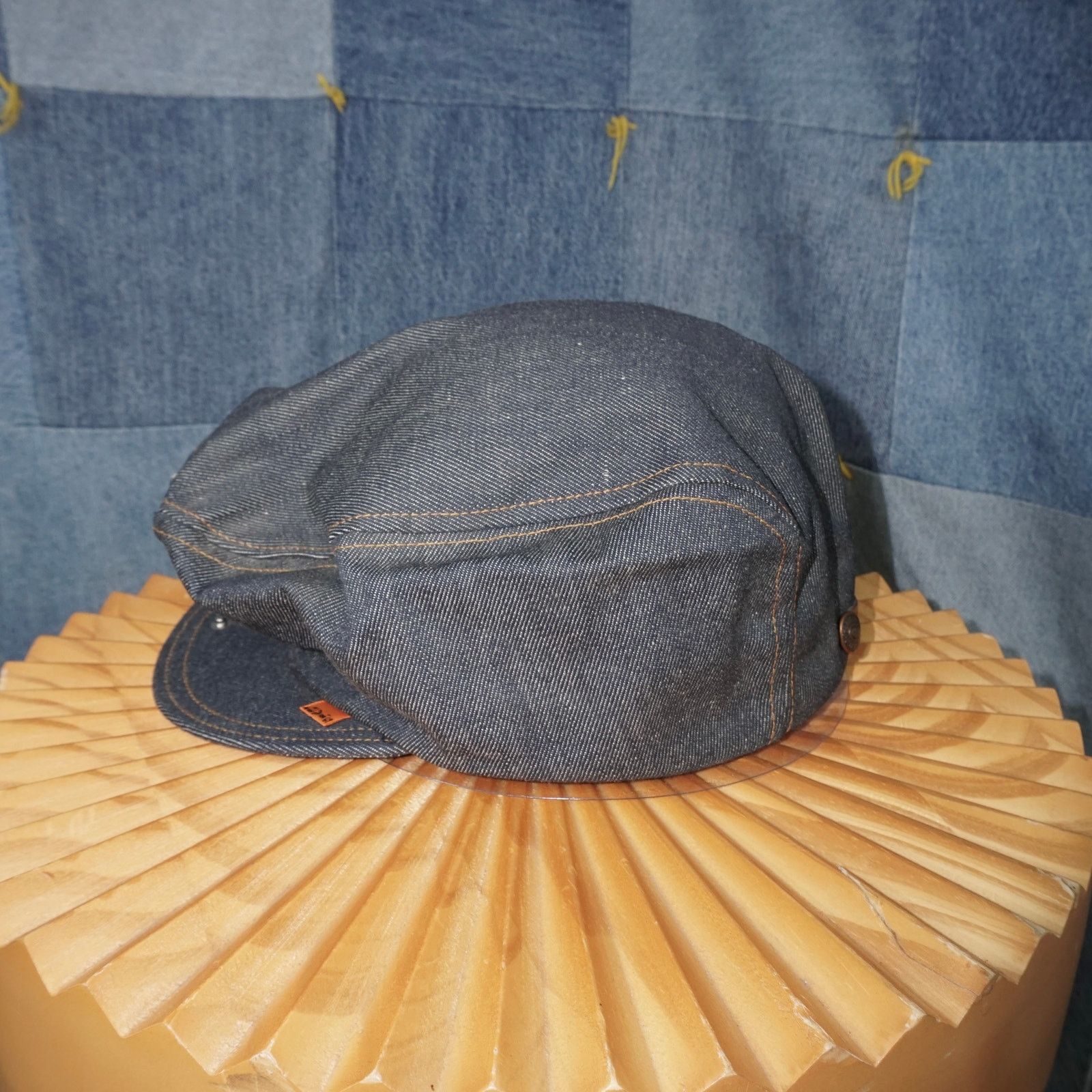 Levi's XL - Vintage 1970s Levi's Engineer true vintage denim Hat Size ONE SIZE - 3 Thumbnail