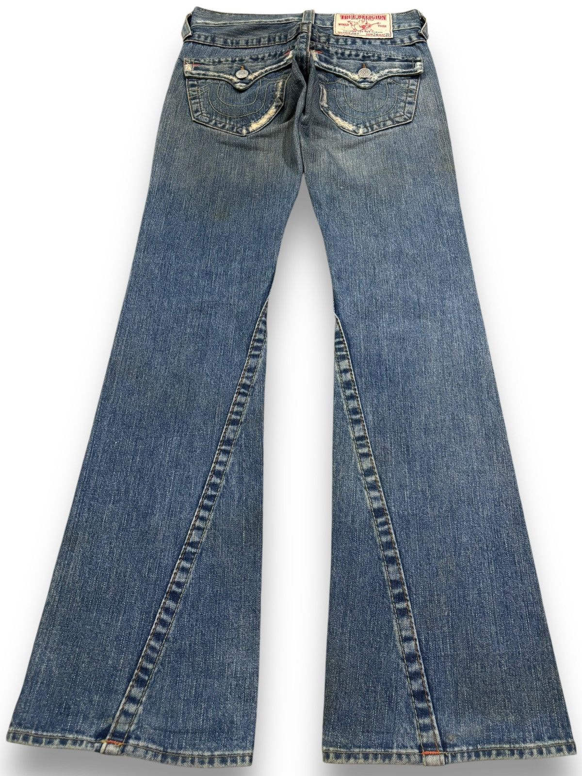 True Religion Vintage True Religion Joey Mud Washed Flare Distressed Jeans Size US 28 / EU 44 - 2 Thumbnail
