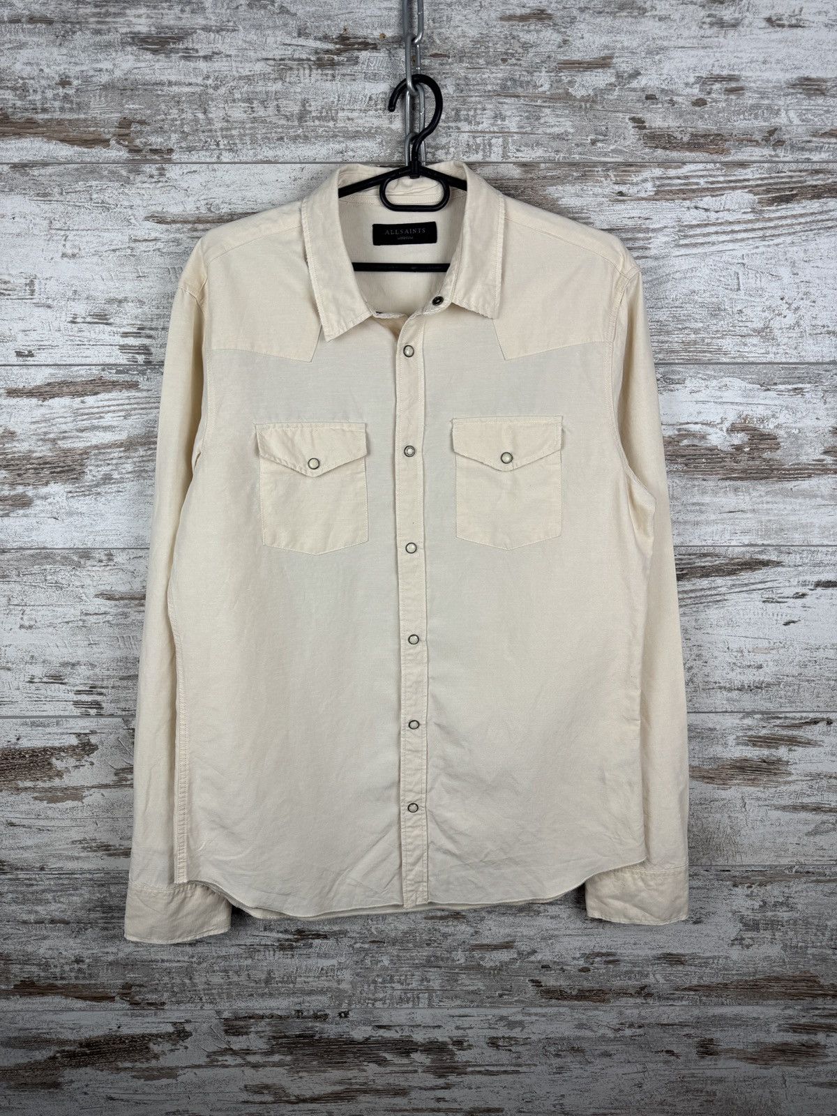 Allsaints Mens AllSaints BITTERWATER LS SHIRT button up pocket luxury Size US M / EU 48-50 / 2 - 1 Thumbnail