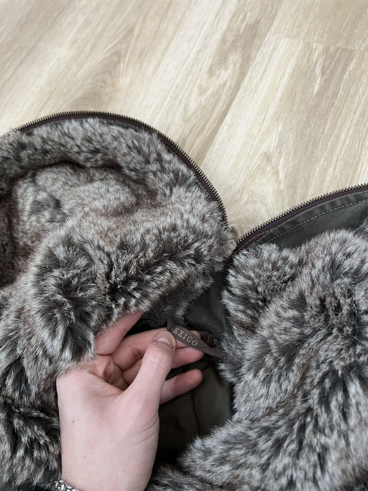 Vintage Vintage khaki avant garde bomber jacket with fur Size US M / EU 48-50 / 2 - 5 Thumbnail