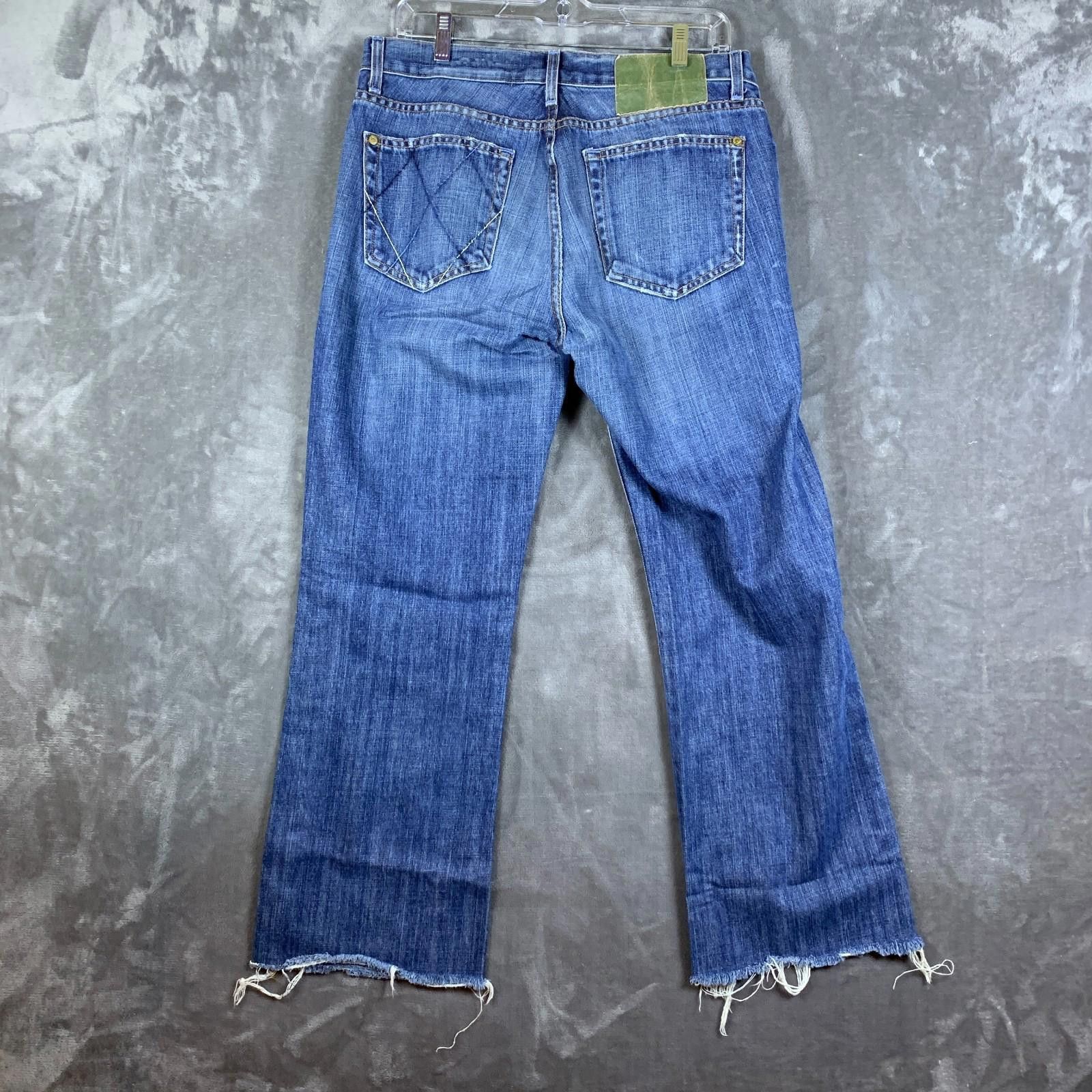 Designer Vintage Penguin Jeans 34x29 Bootcut Raw Hem White Patch (338 Size US 34 / EU 50 - 2 Thumbnail