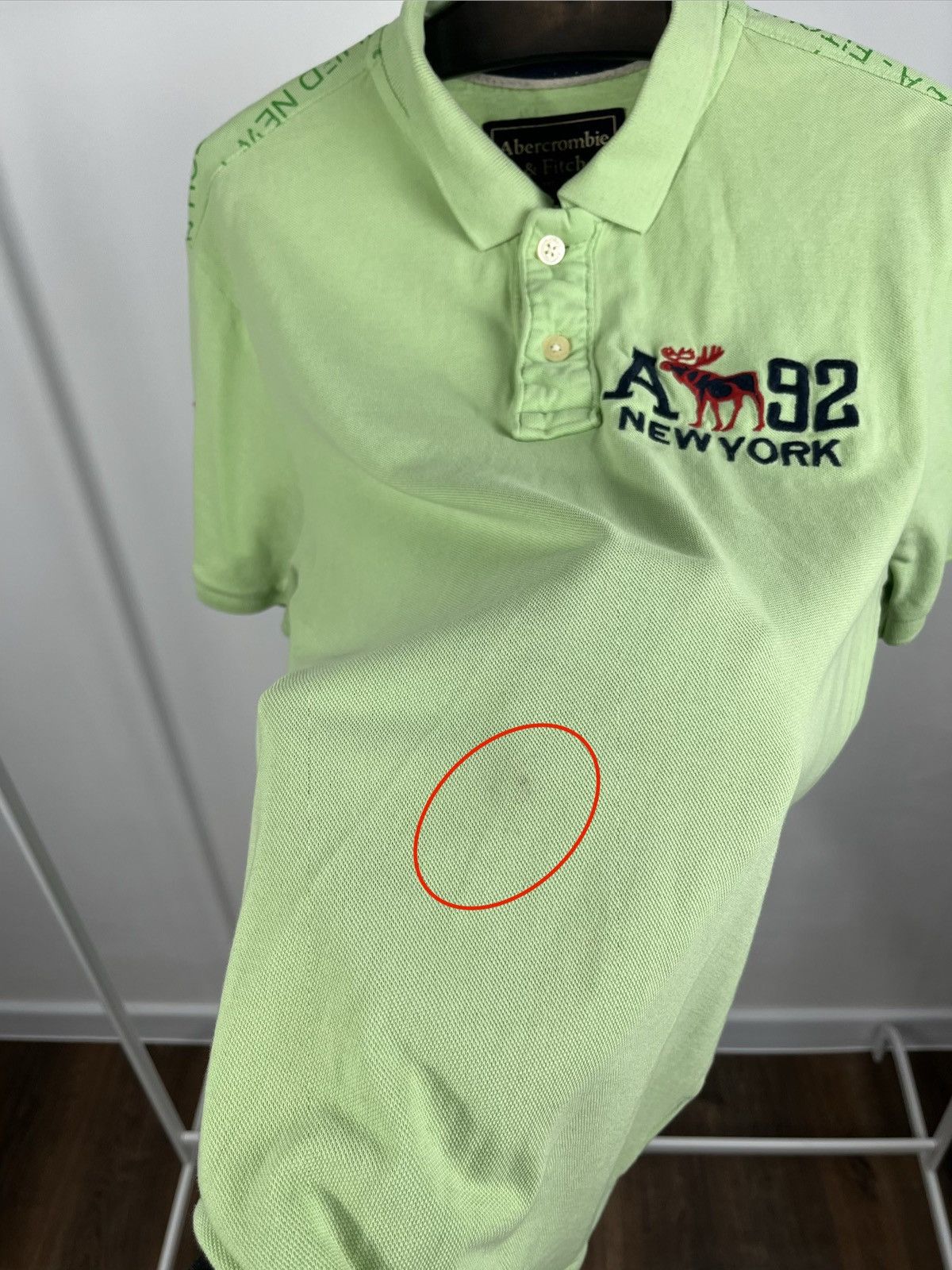 Abercrombie & Fitch Abercrombie & Fitch Green Polo Shirt Logo Print Size M Size US M / EU 48-50 / 2 - 7 Thumbnail
